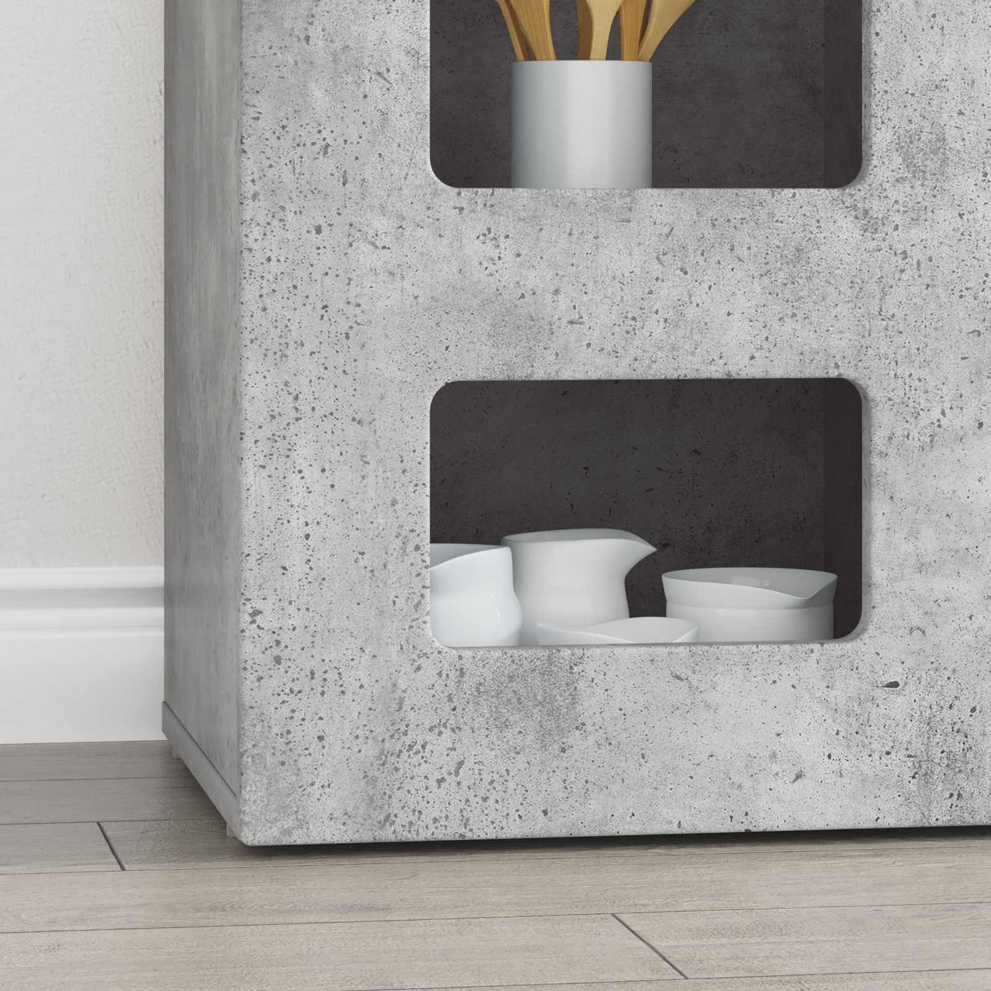 Sideboard ELST Concrete Grey 100 x 35 x 59 cm Engineered Wood