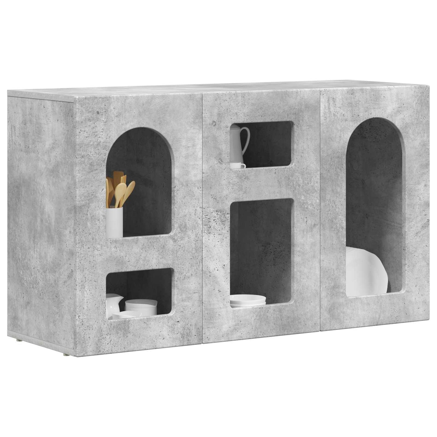 Sideboard ELST Concrete Grey 100 x 35 x 59 cm Engineered Wood