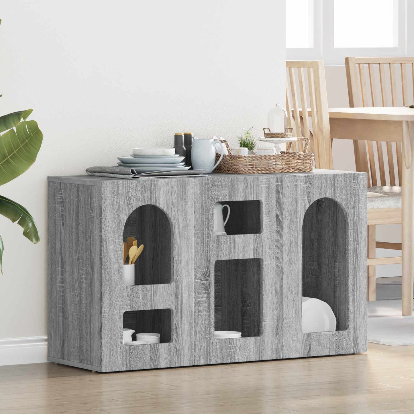 Sideboard ELST Grey Sonoma 100 x 35 x 59 cm Engineered Wood