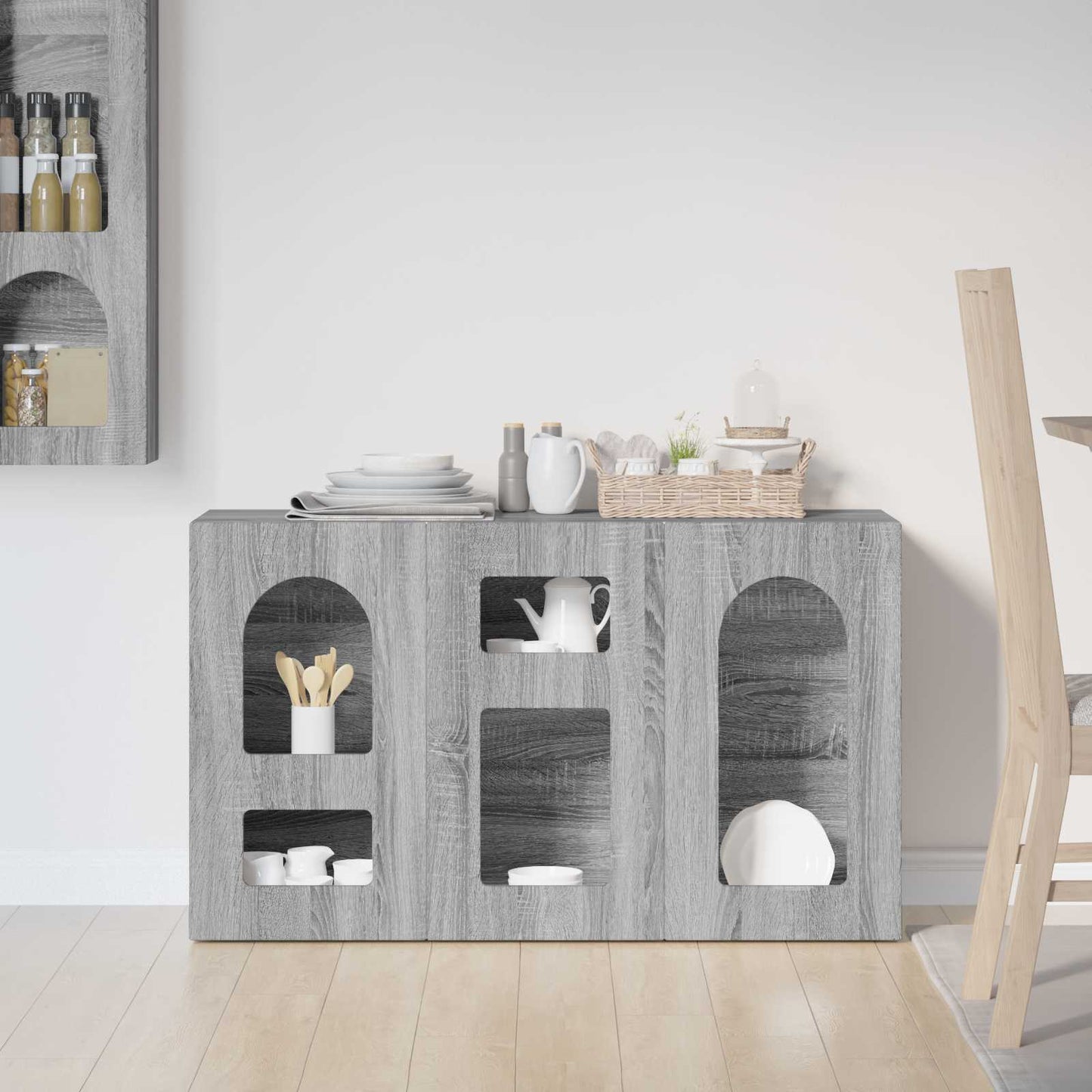Sideboard ELST Grey Sonoma 100 x 35 x 59 cm Engineered Wood