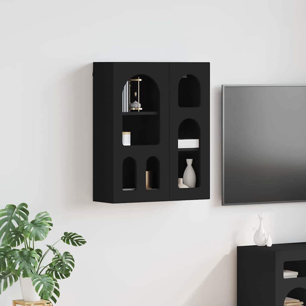 Hanging Cabinet Black 59 x 20 x 71.5 cm Engineered Wood