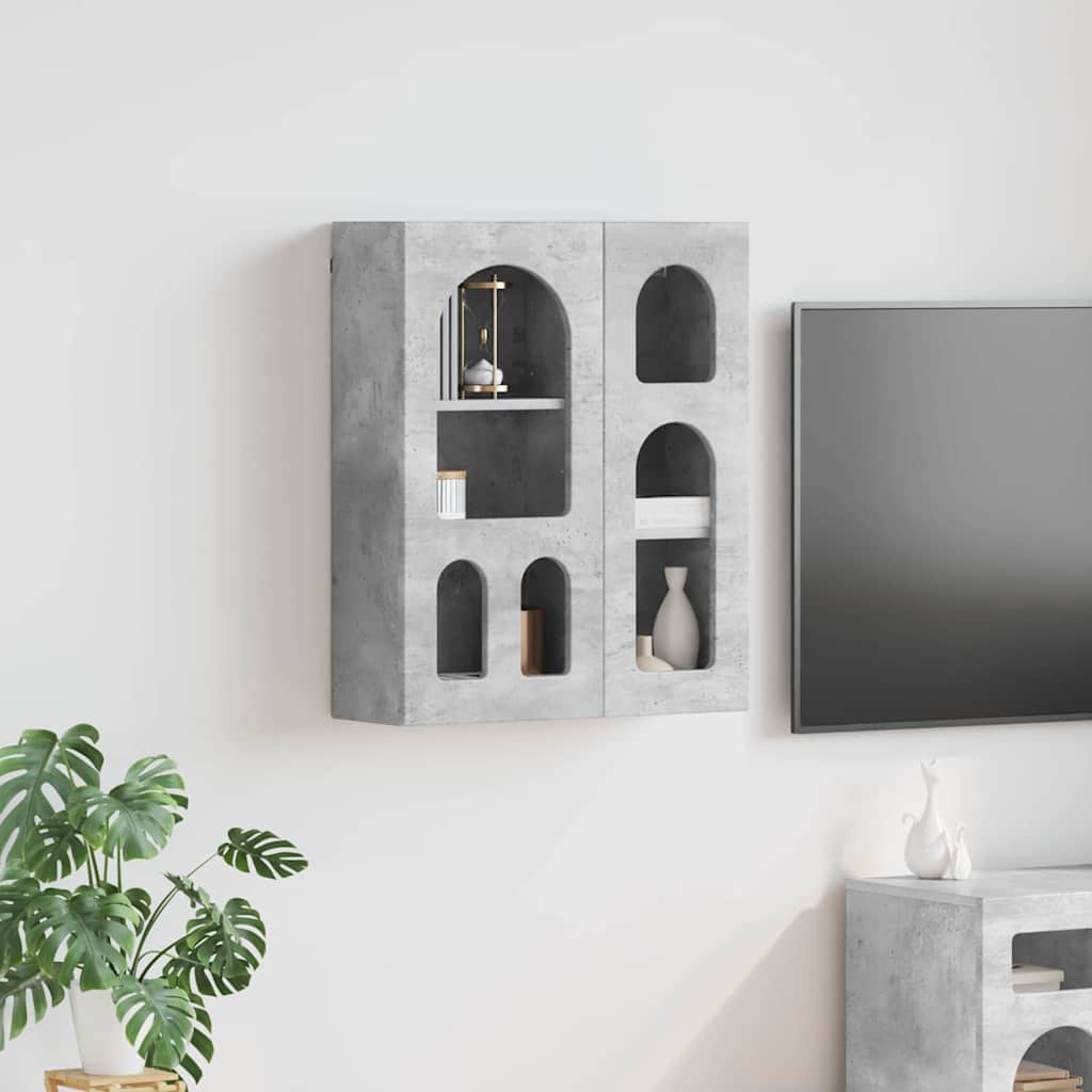 Hanging Cabinet Concrete Grey 59 x 20 x 71.5 cm Engineered Wood