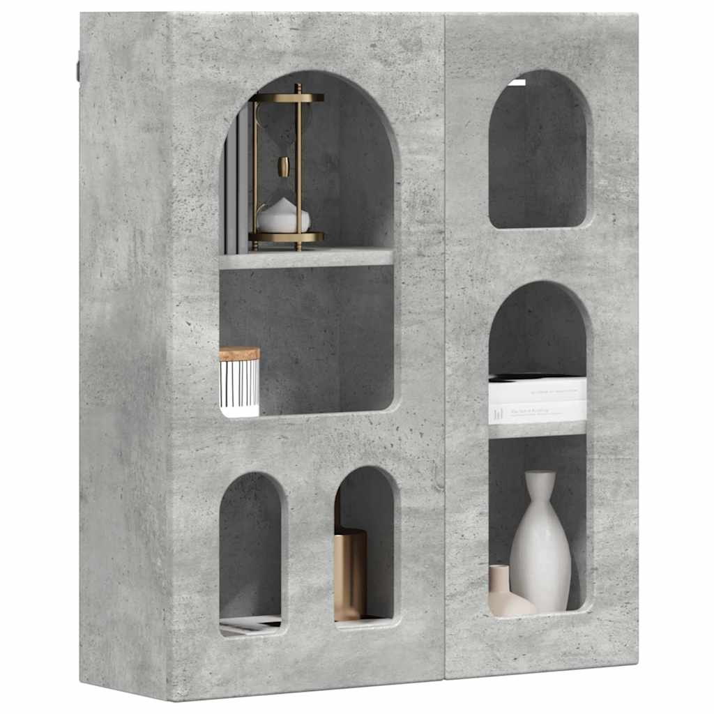 Hanging Cabinet with Shelf ELST Concrete Grey 59 x 20 x 71.5 cm