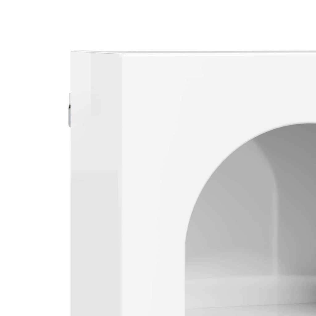 Hanging Cabinet with Shelf High Gloss White 59 x 20 x 71.5 cm