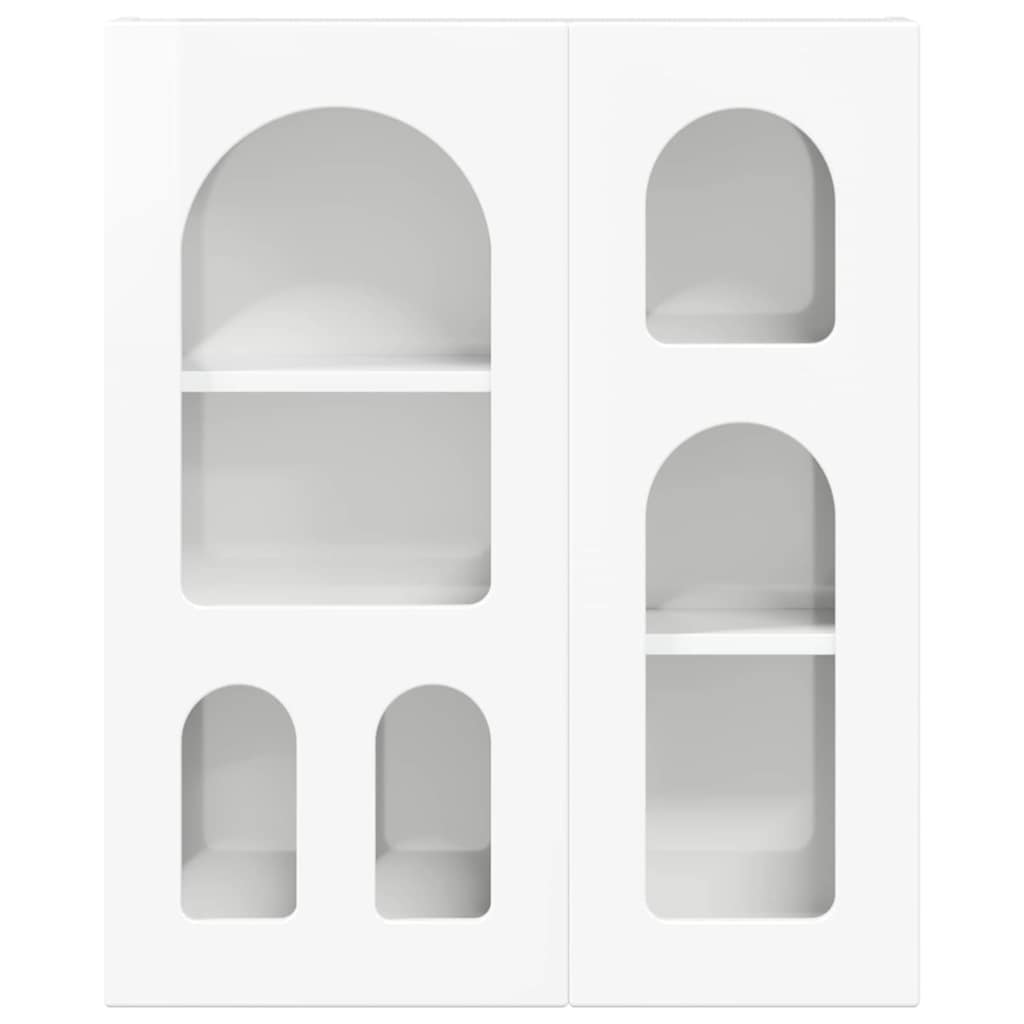 Hanging Cabinet with Shelf High Gloss White 59 x 20 x 71.5 cm