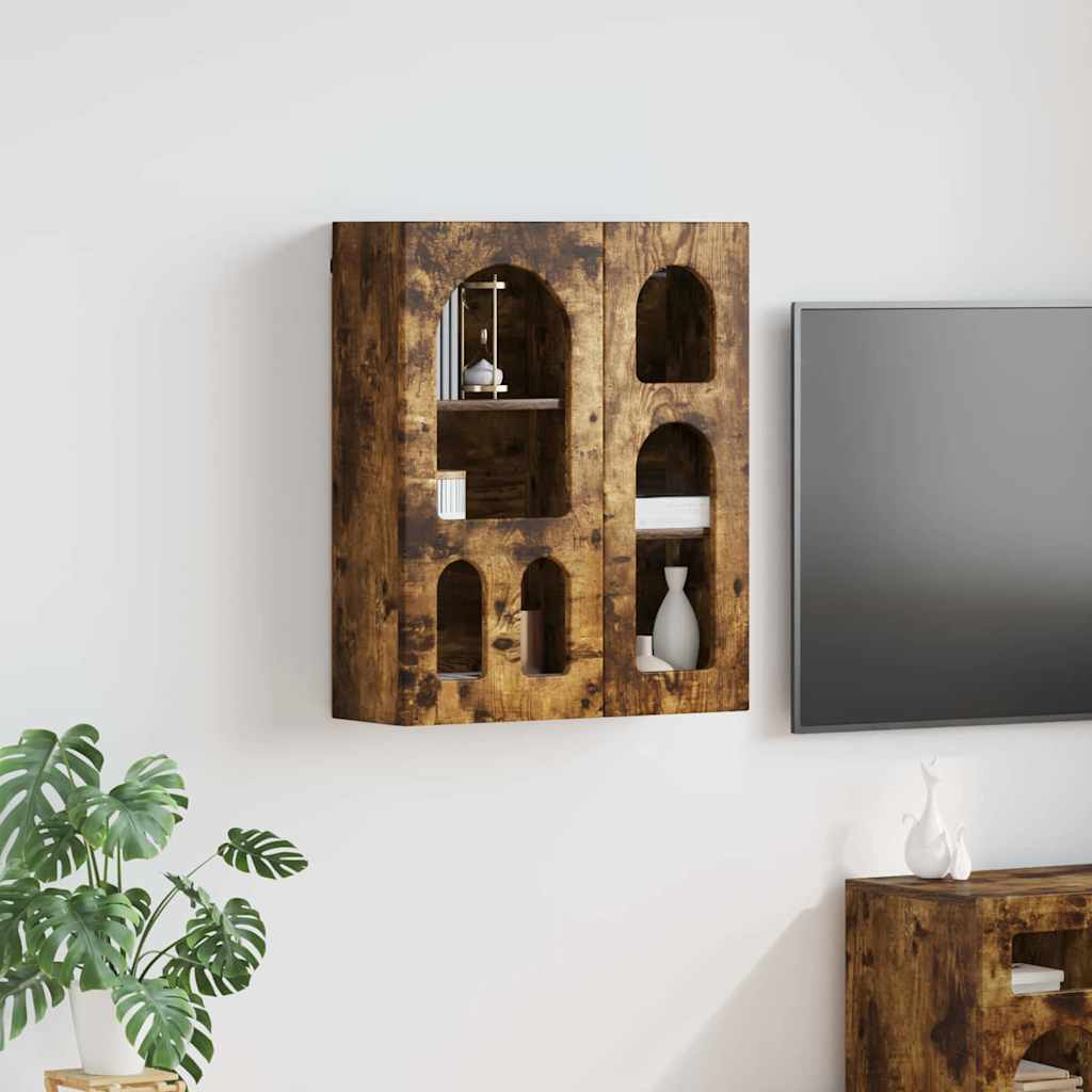 Hanging Cabinet Smoked Oak 59 x 20 x 71.5 cm Engineered Wood