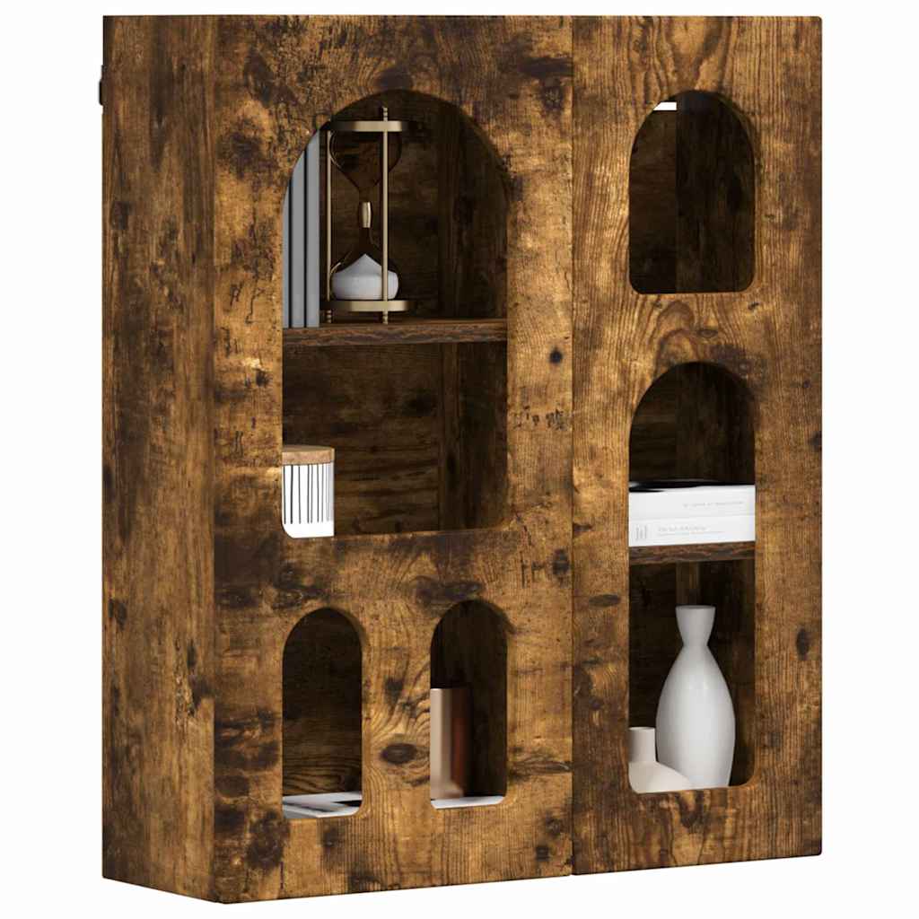 Hanging Cabinet Smoked Oak 59 x 20 x 71.5 cm Engineered Wood