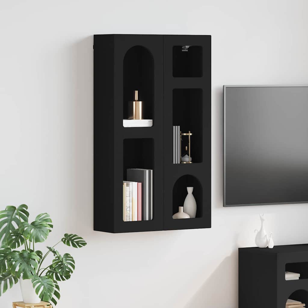 Hanging Cabinet Black 59 x 20 x 100 cm Engineered Wood