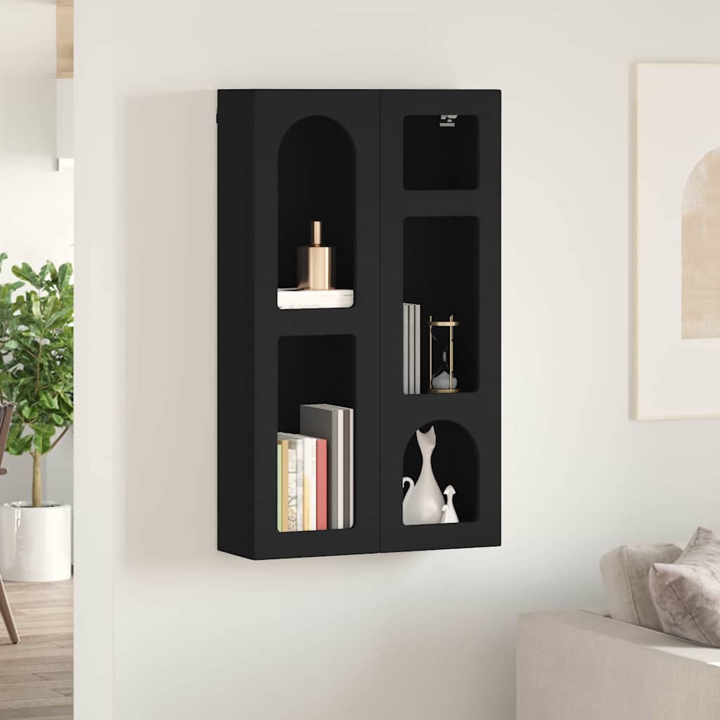 Hanging Cabinet Black 59 x 20 x 100 cm Engineered Wood