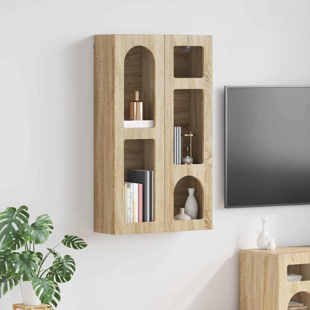 Hanging Cabinet Sonoma Oak 59 x 20 x 100 cm Engineered Wood