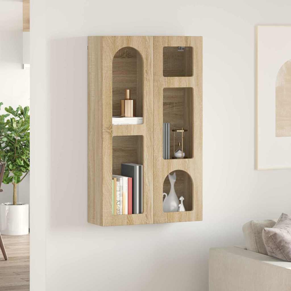 Hanging Cabinet with Shelf ELST Sonoma Oak 59 x 20 x 100 cm