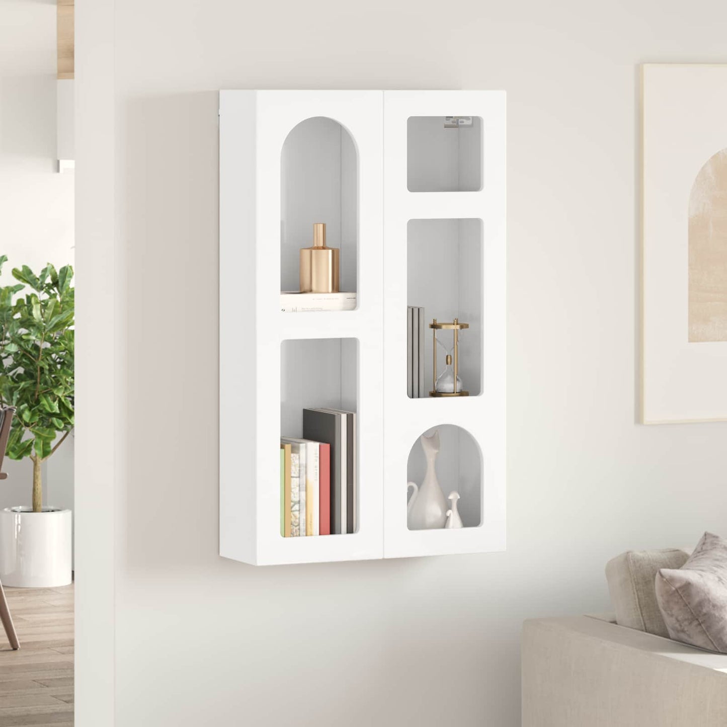 Hanging Cabinet ELST High Gloss White 59 x 20 x 100 cm