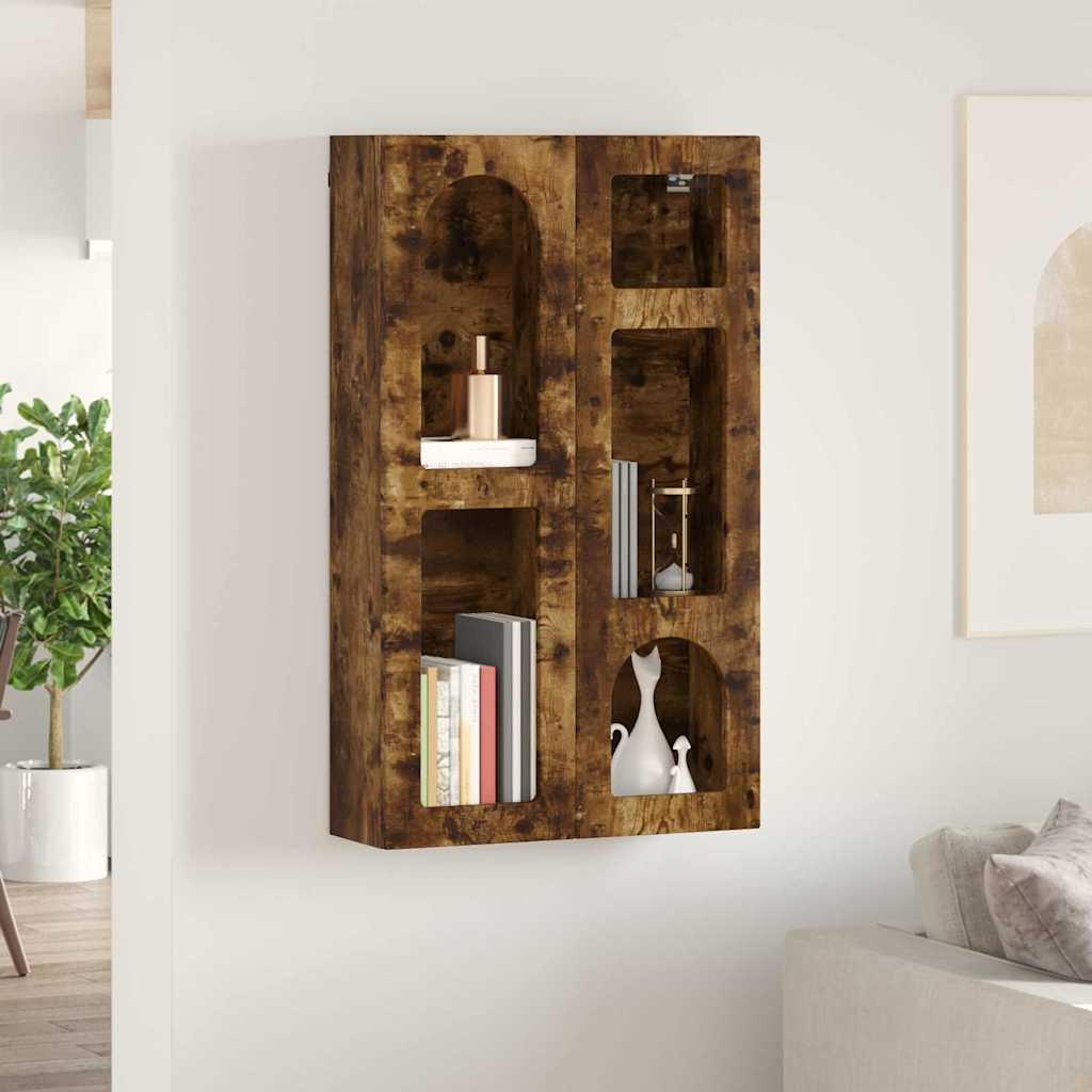Hanging Cabinet Smoked Oak 59 x 20 x 100 cm Engineered Wood