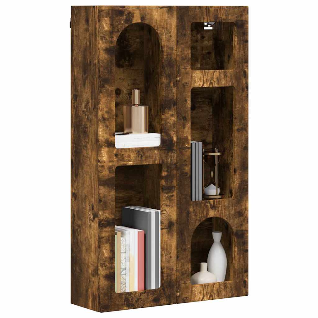 Hanging Cabinet Smoked Oak 59 x 20 x 100 cm Engineered Wood