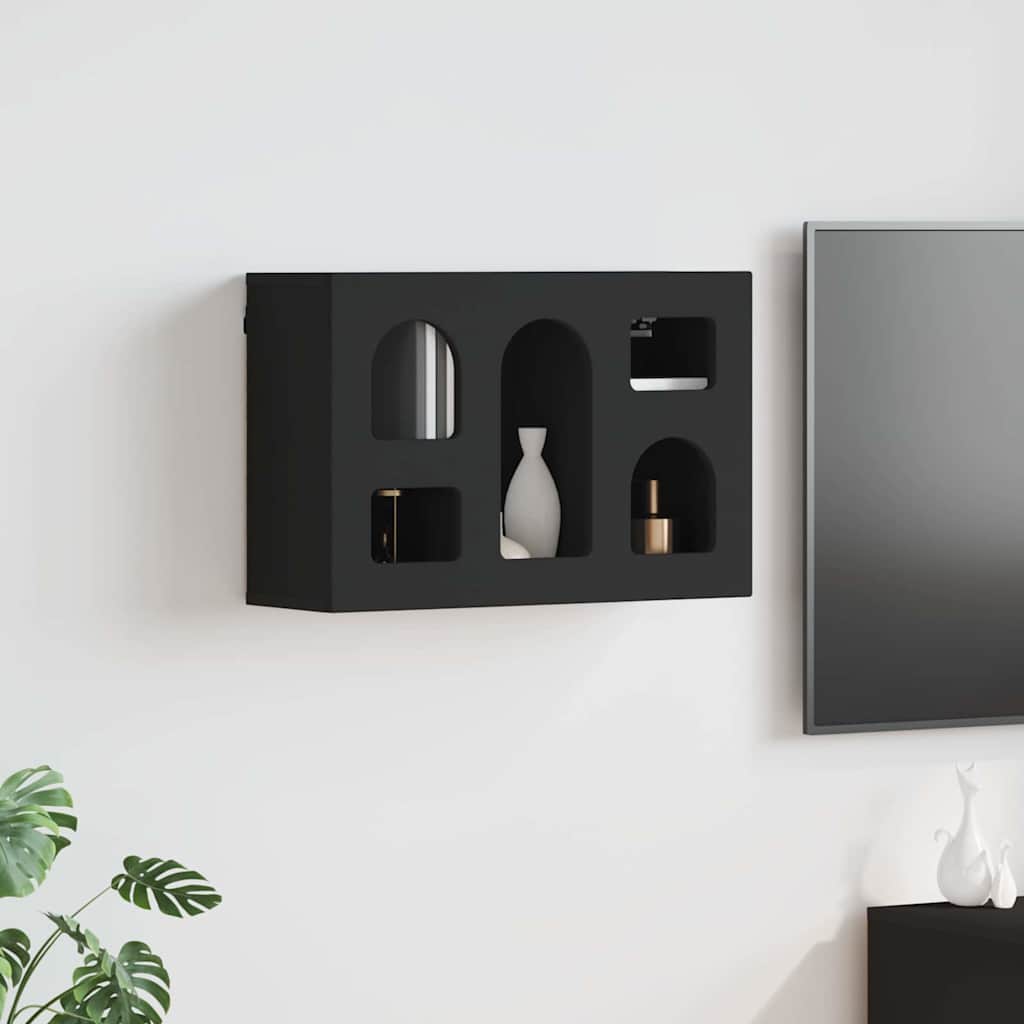 Hanging Cabinet ELST Black 60 x 20 x 40 cm Engineered Wood