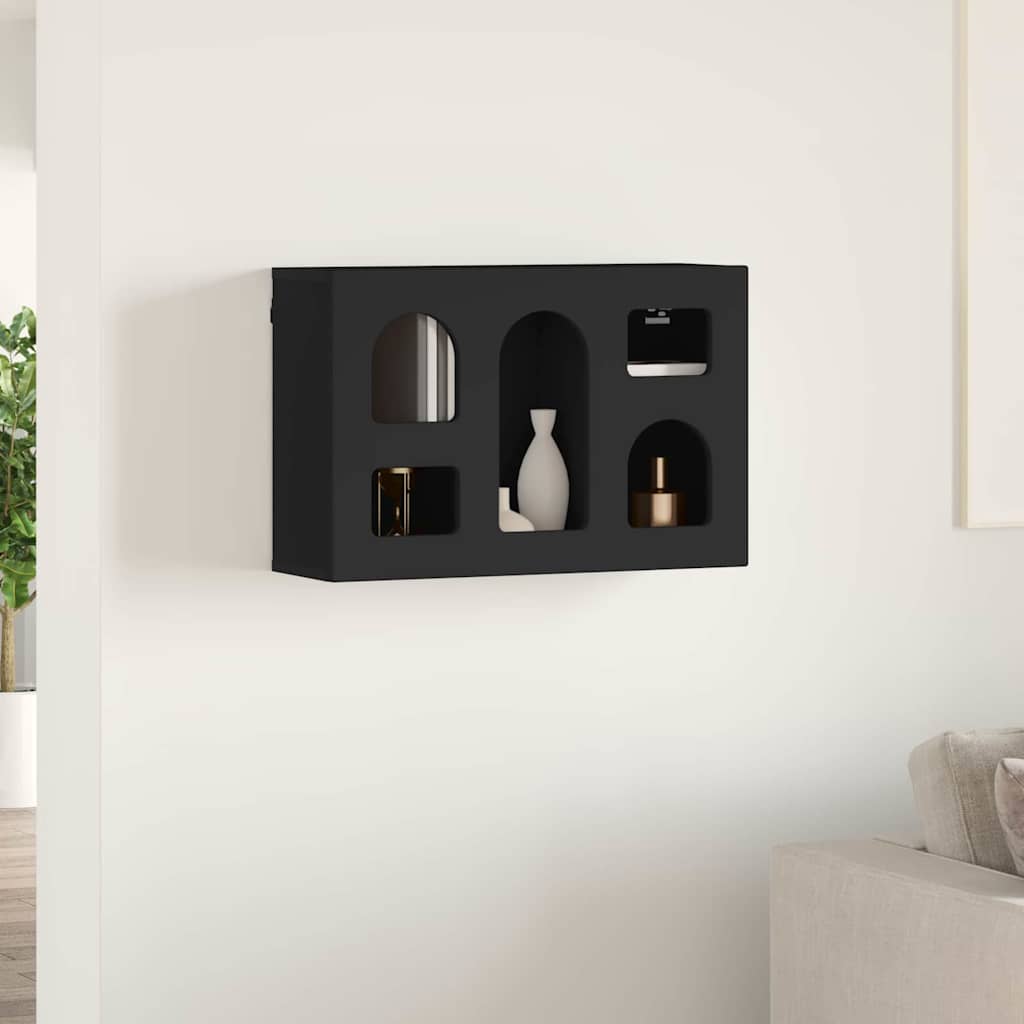 Hanging Cabinet ELST Black 60 x 20 x 40 cm Engineered Wood