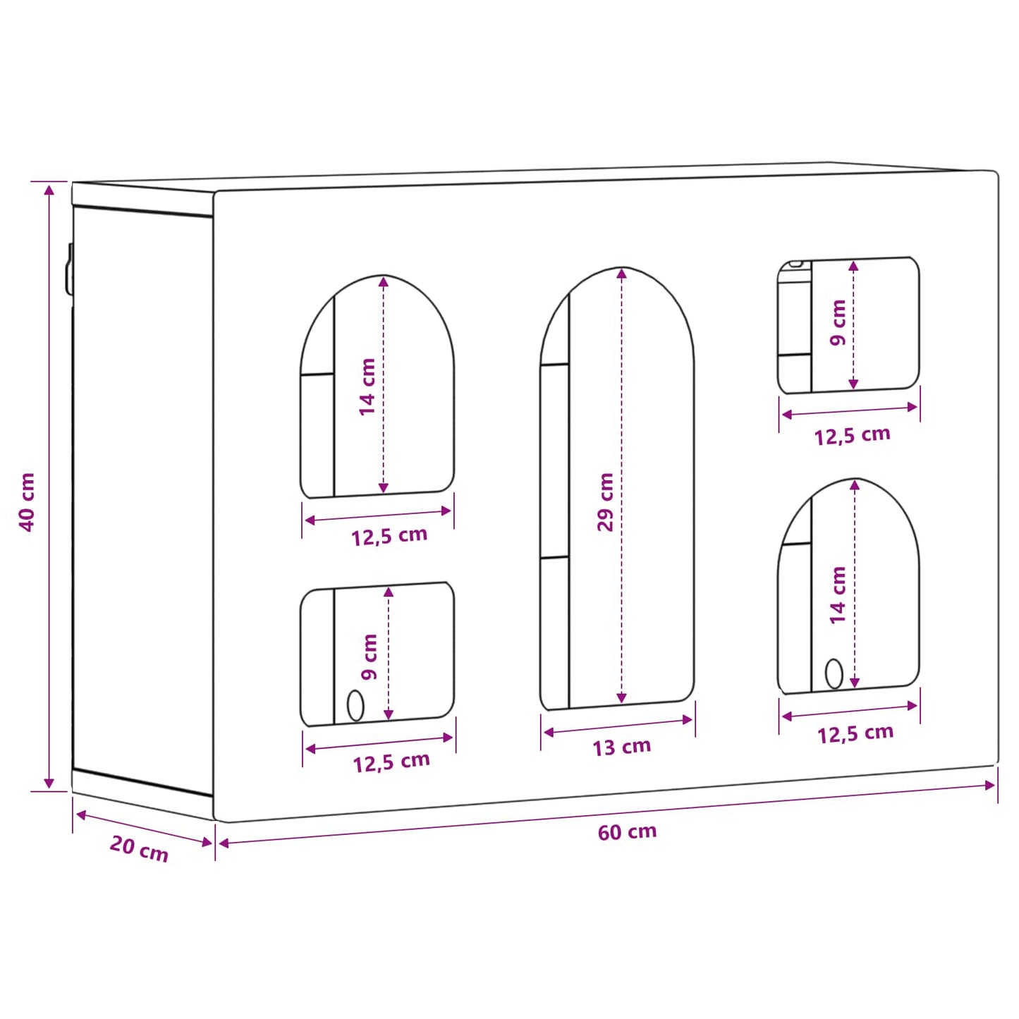 Hanging Cabinet Sonoma Oak 60 x 20 x 40 cm Engineered Wood