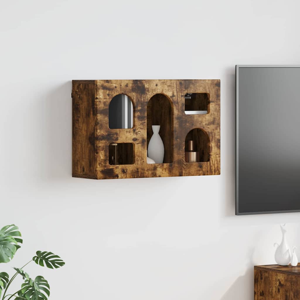 Hanging Cabinet Smoked Oak 60 x 20 x 40 cm Engineered Wood