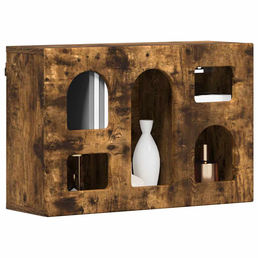 Hanging Cabinet Smoked Oak 60 x 20 x 40 cm Engineered Wood