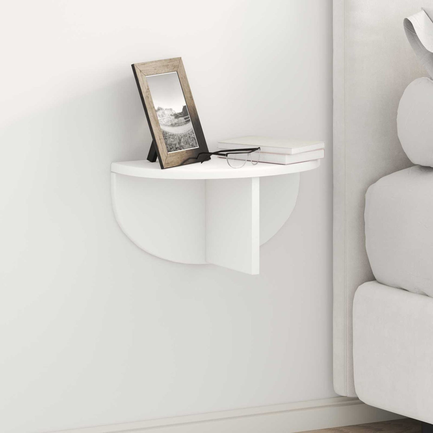 Wall Shelf 2 pcs White 38 x 19 x 19 cm Engineered Wood