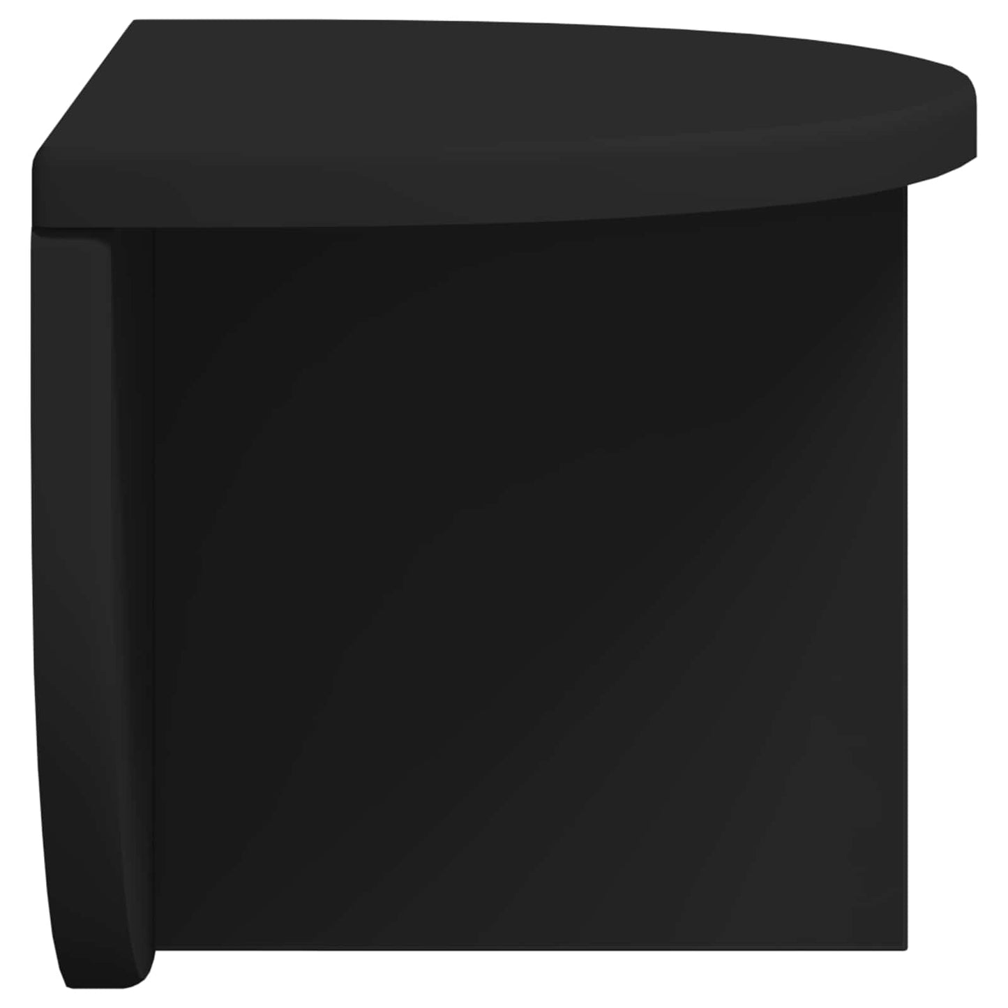 Wall Shelf Wall-mounted Black 38 x 19 x 19 cm Engineered Wood