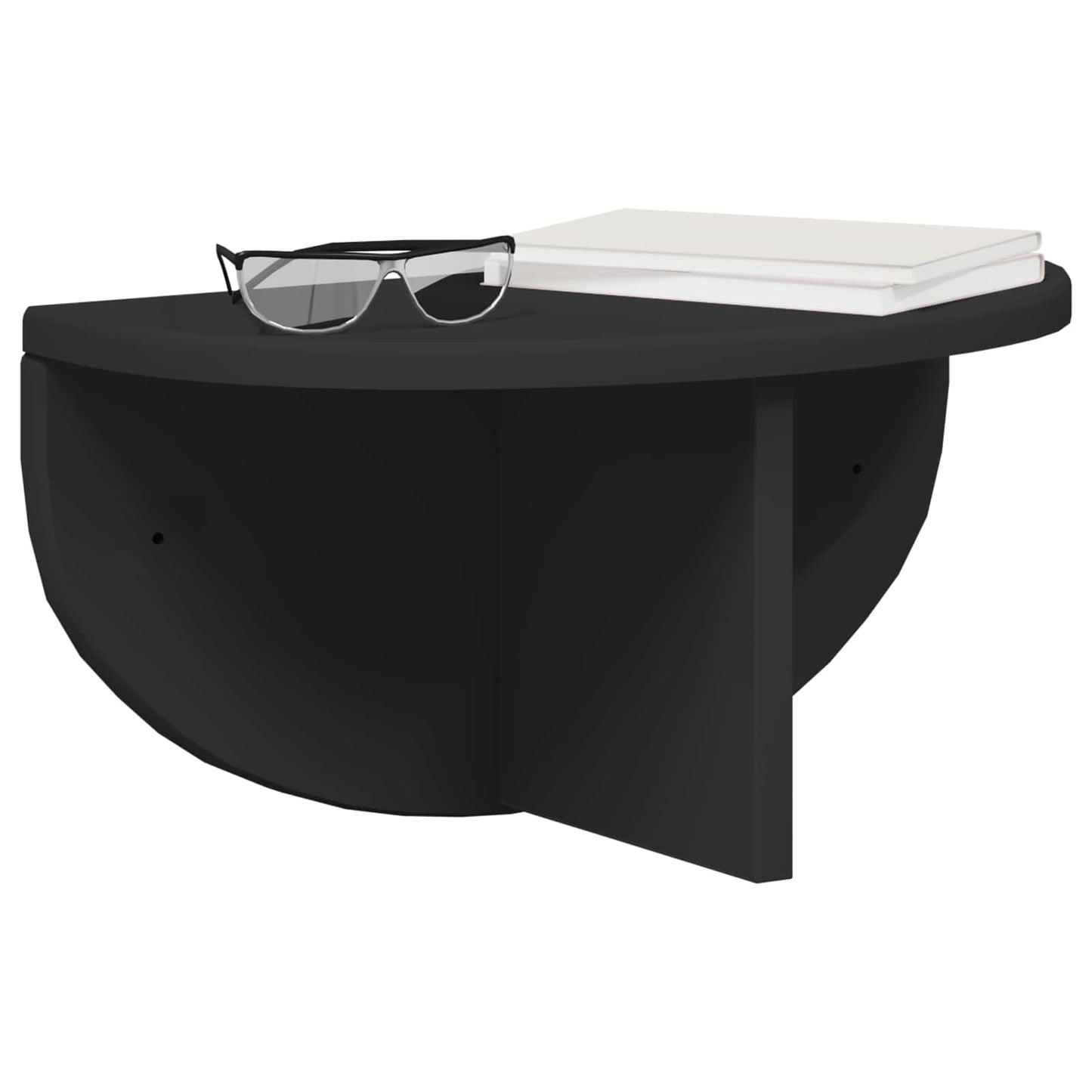 Wall Shelf 2 pcs Black 38 x 19 x 19 cm Engineered Wood