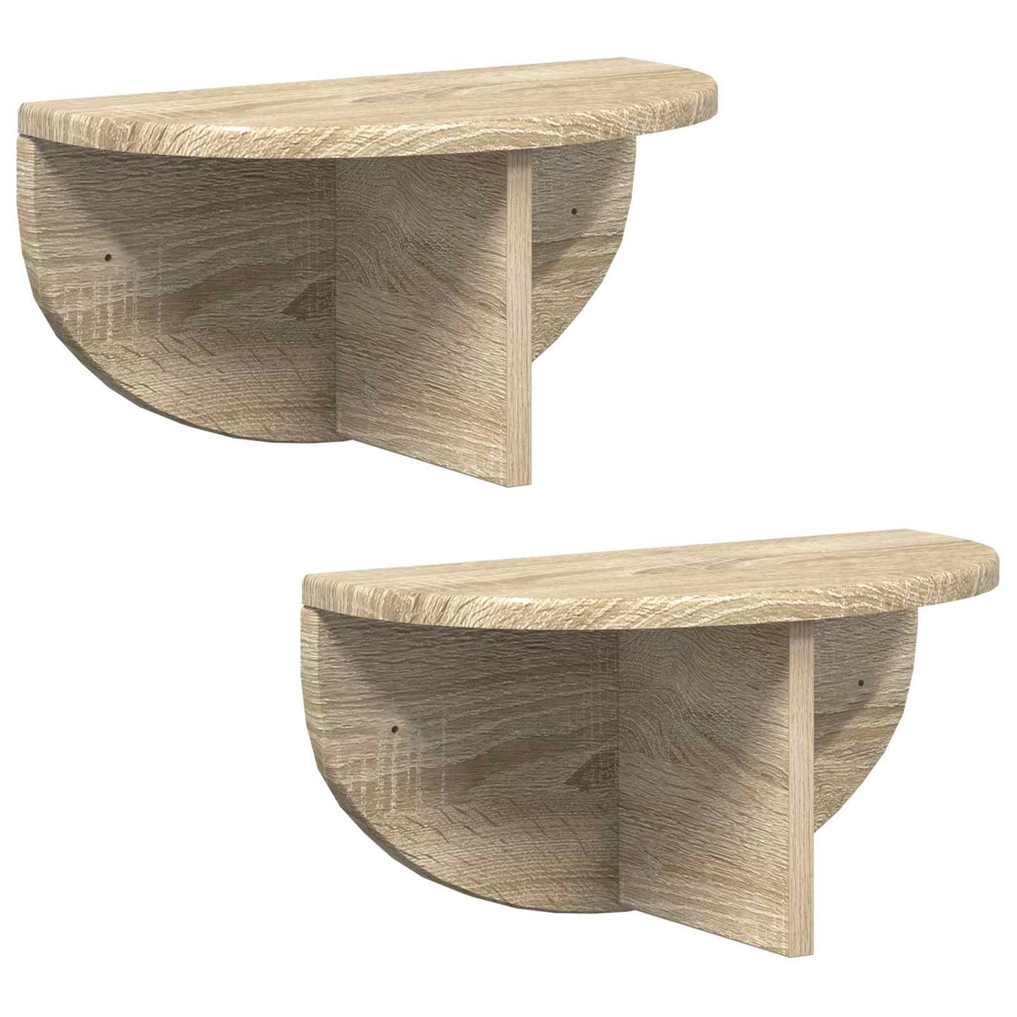 Wall Shelf 2 pcs Sonoma Oak 38 x 19 x 19 cm Engineered Wood