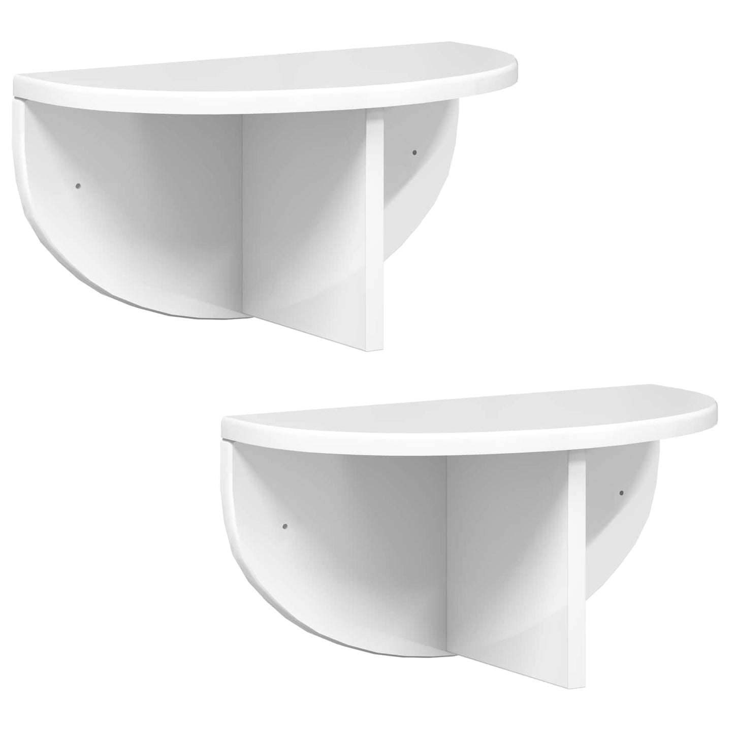 Wall Shelf 2 pcs High Gloss White 38 x 19 x 19 cm