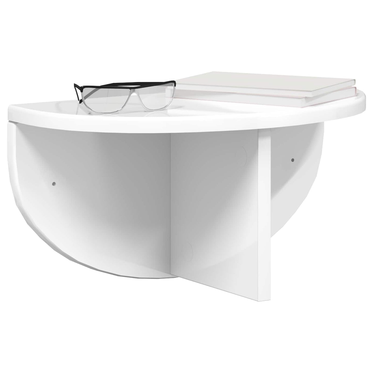 Wall Shelf 2 pcs High Gloss White 38 x 19 x 19 cm