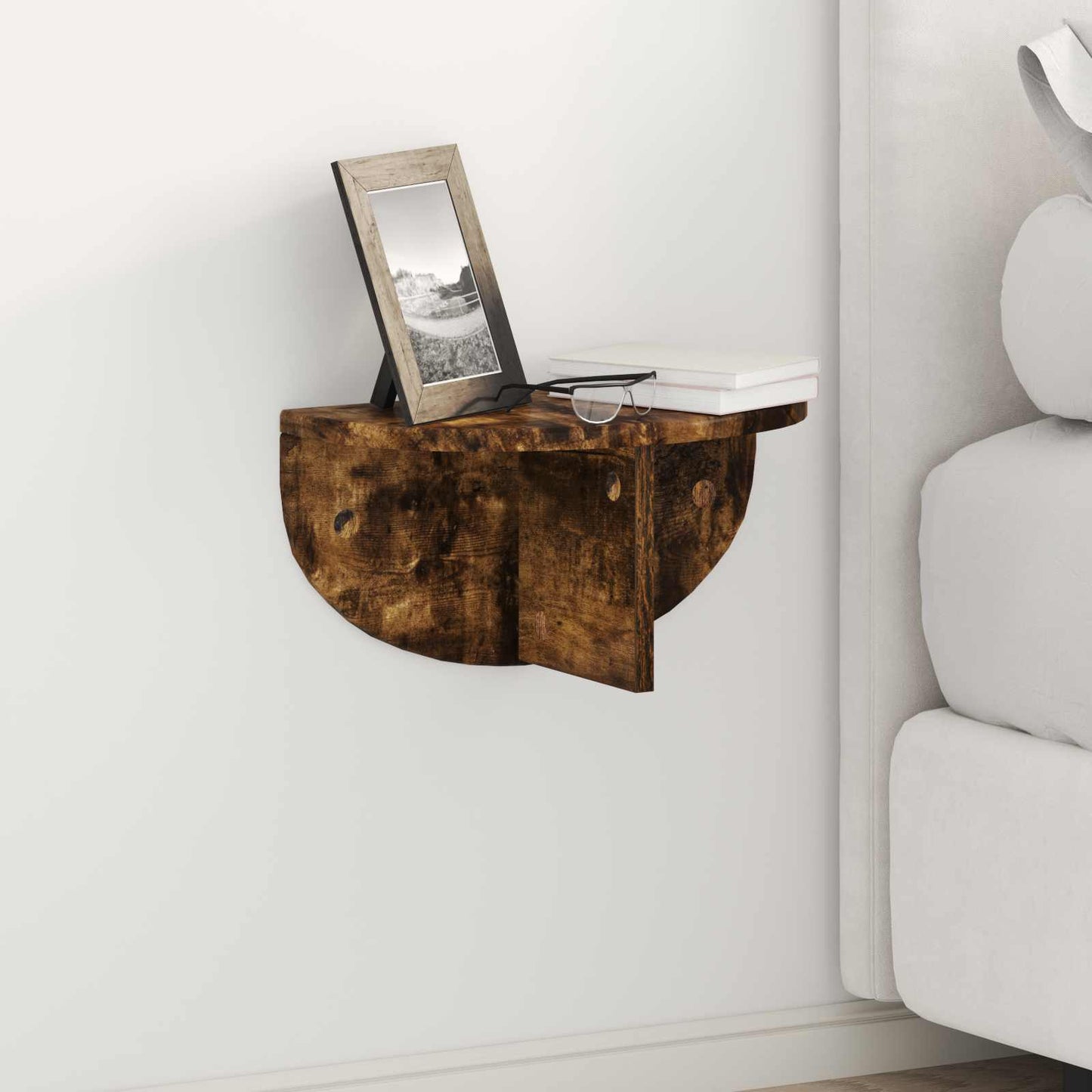 Wall Shelf 2 pcs Smoked Oak 38 x 19 x 19 cm Engineered Wood