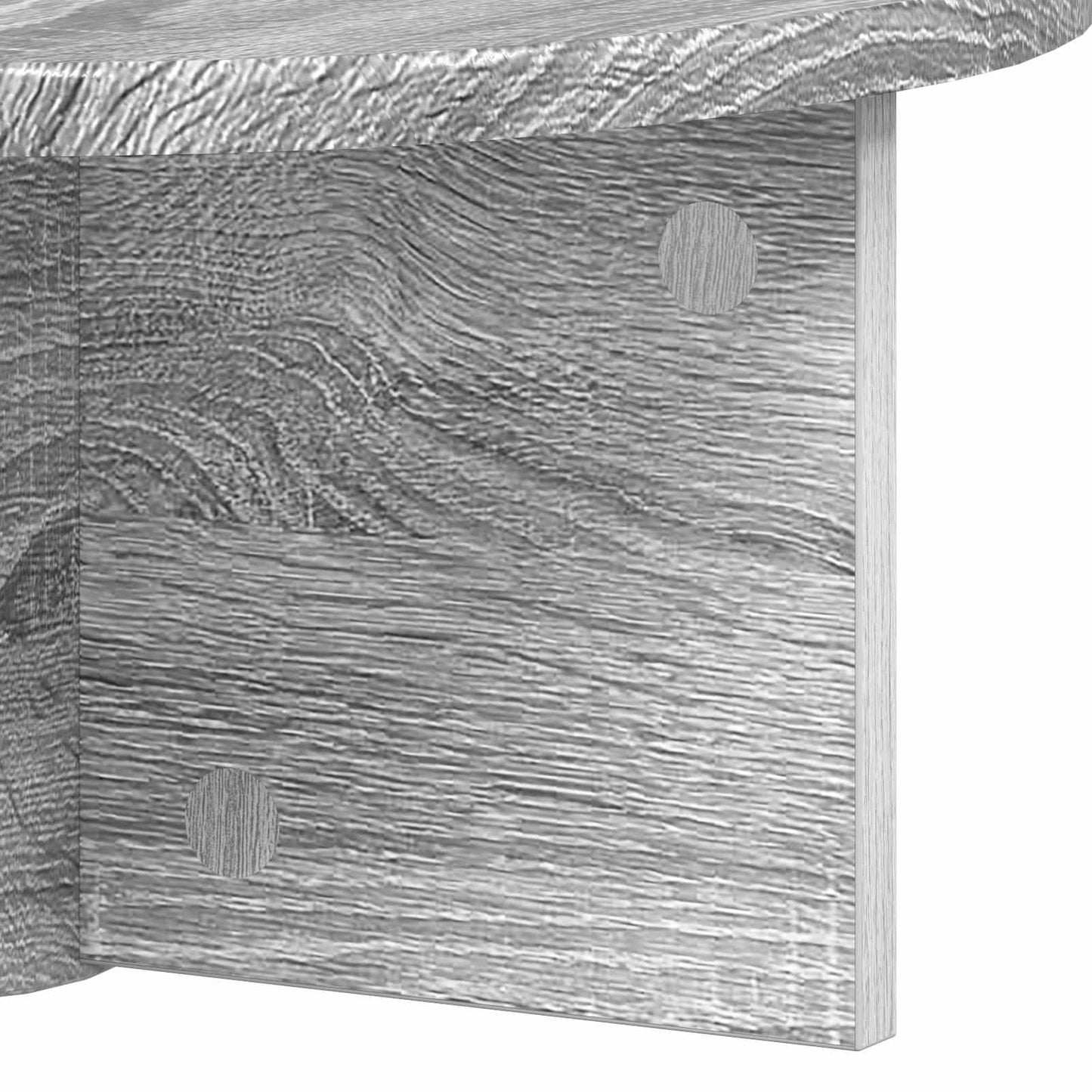 Wall Shelf 2 pcs Grey Sonoma 38 x 19 x 19 cm Engineered Wood