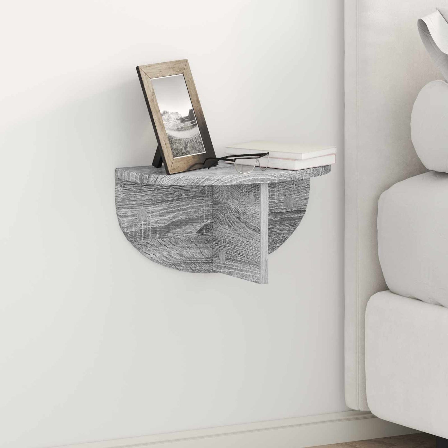 Wall Shelf 2 pcs Grey Sonoma 38 x 19 x 19 cm Engineered Wood