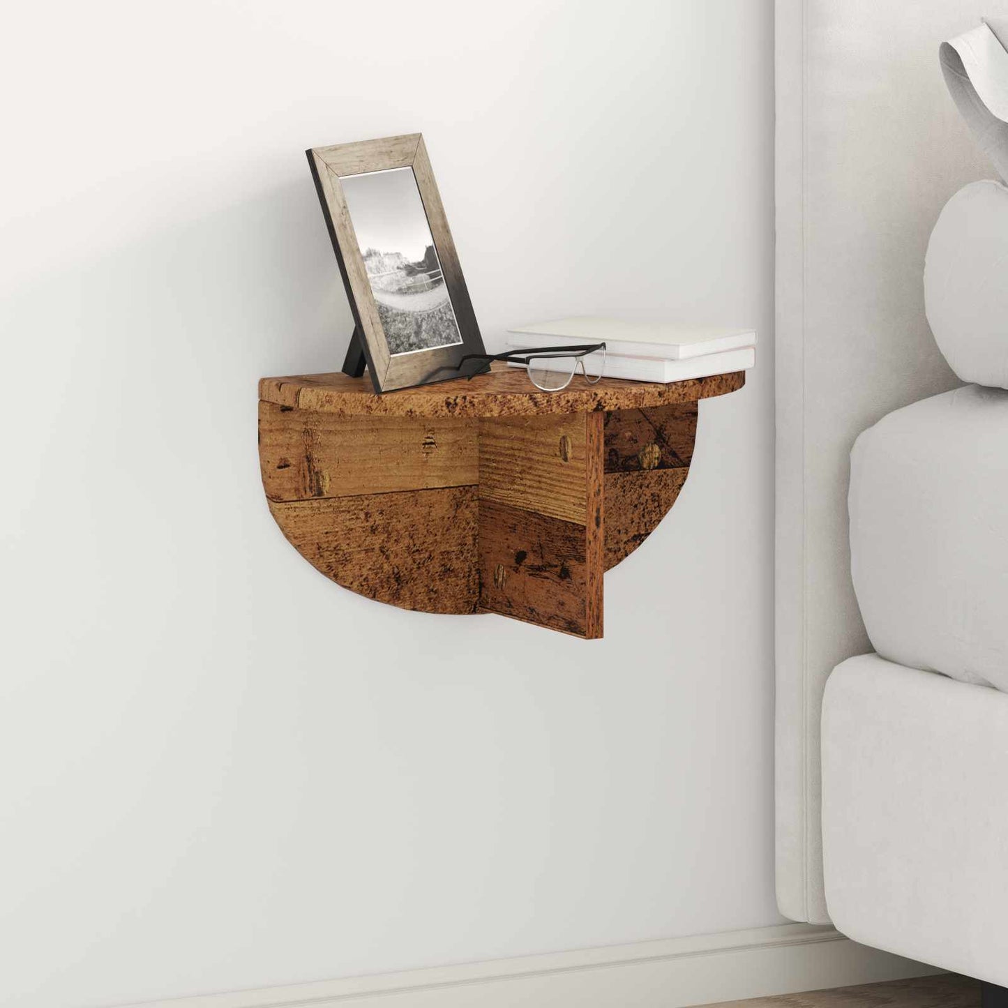 Wall Shelf 2 pcs Old Wood 38 x 19 x 19 cm Engineered Wood