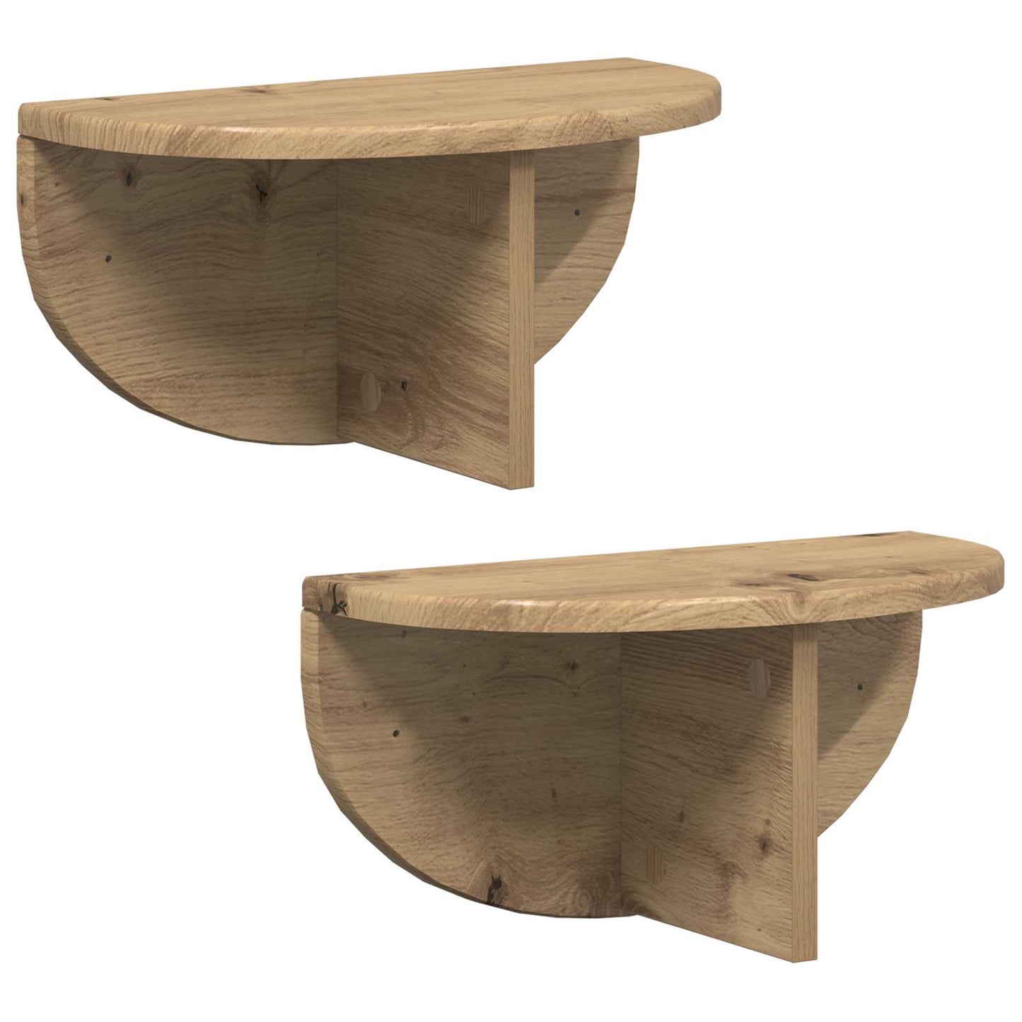 Wall Shelf 2 pcs Artisan Oak 38 x 19 x 19 cm Engineered Wood