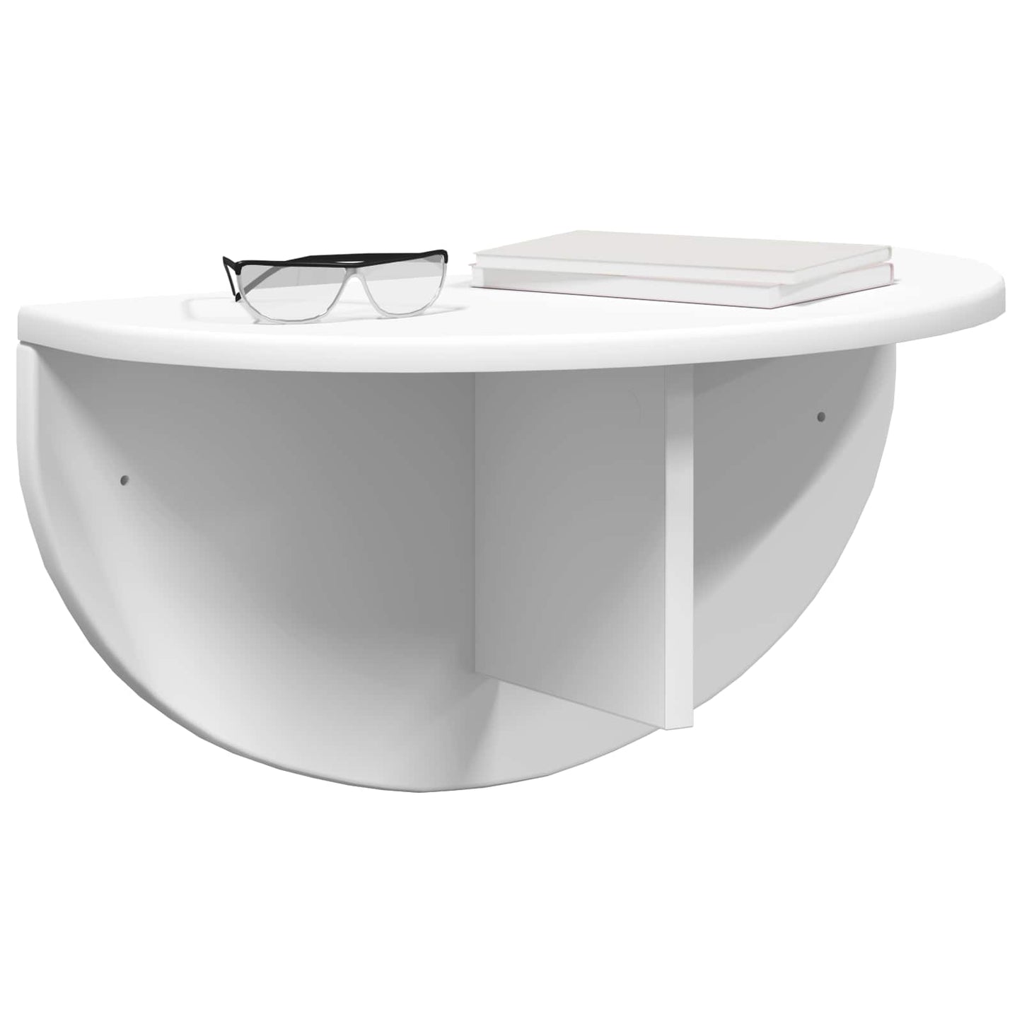 Wall Shelf 2 pcs White 48 x 24 x 24 cm Engineered Wood