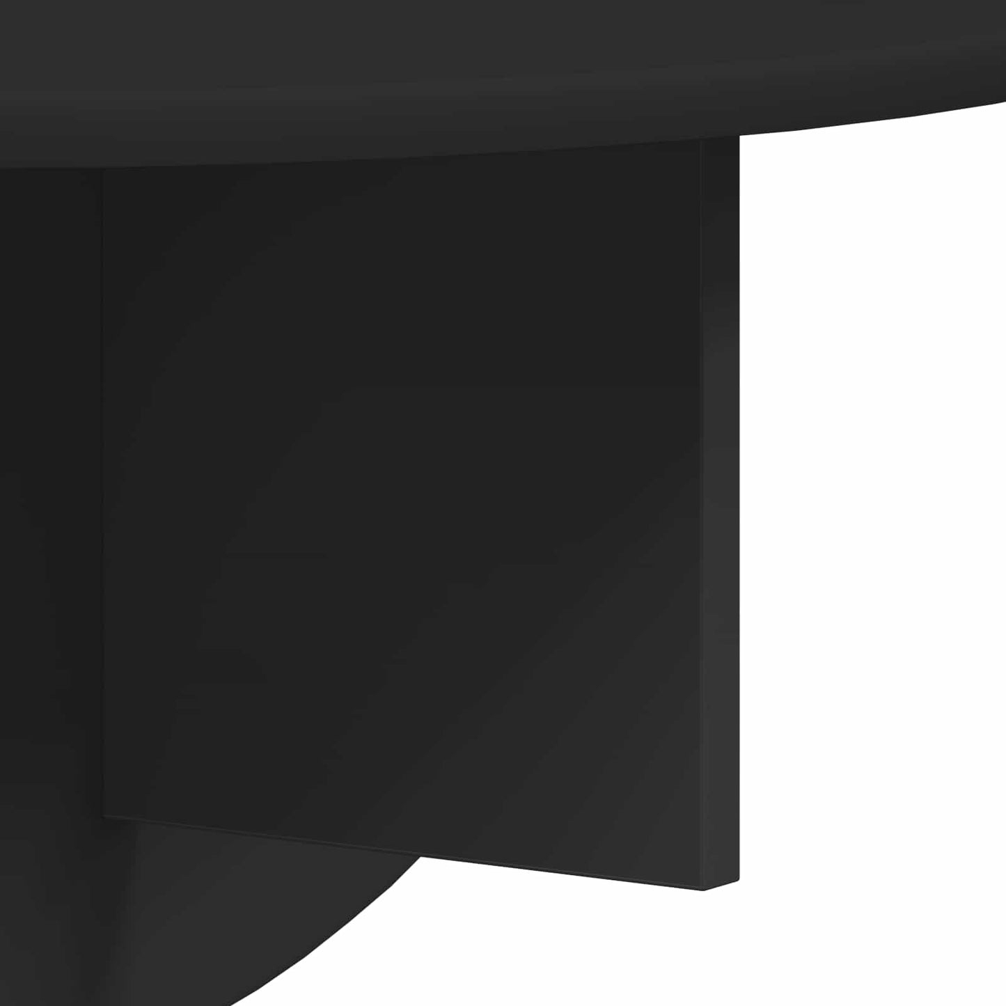 Wall Shelf 2 pcs Black 48 x 24 x 24 cm Engineered Wood