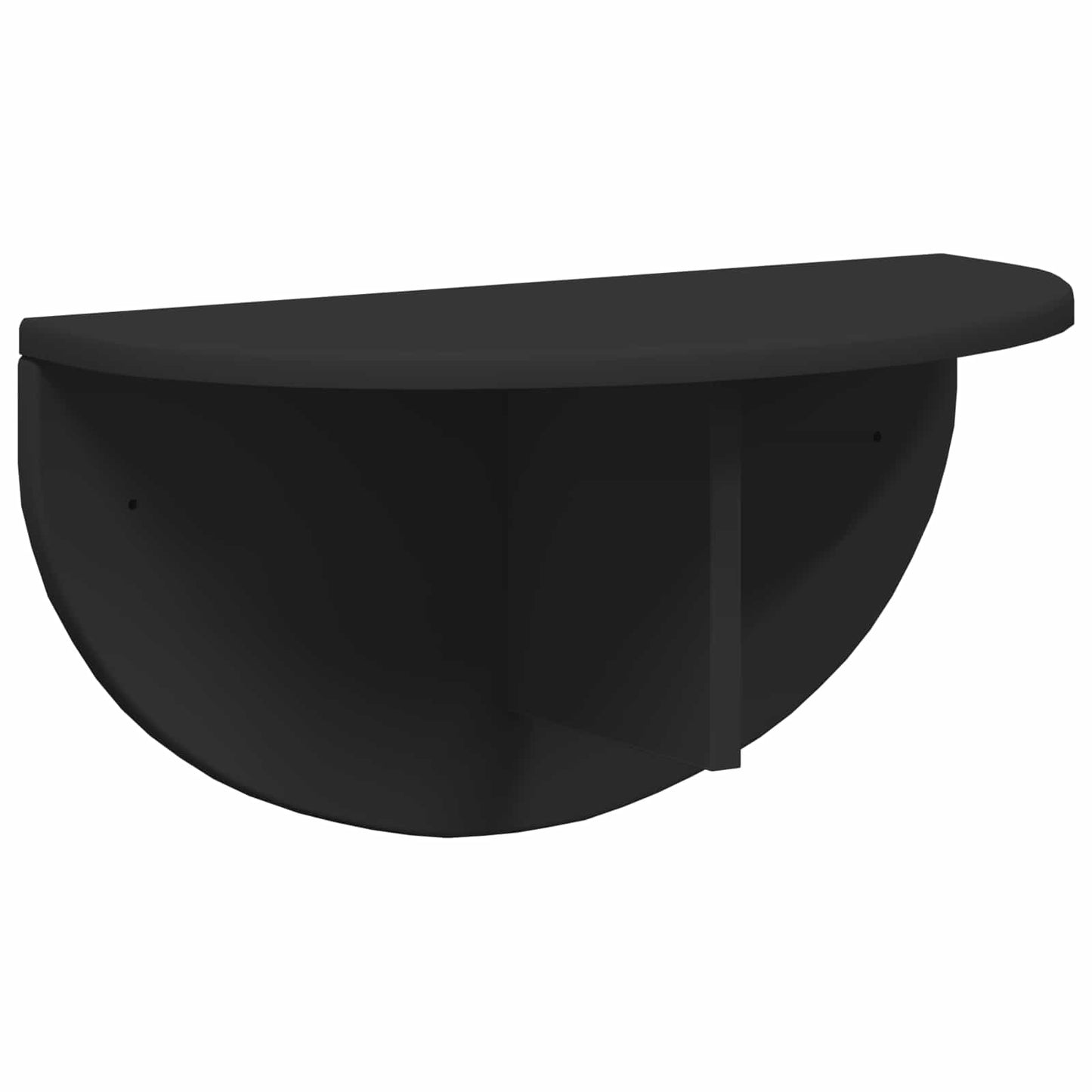 Wall Shelf 2 pcs Black 48 x 24 x 24 cm Engineered Wood