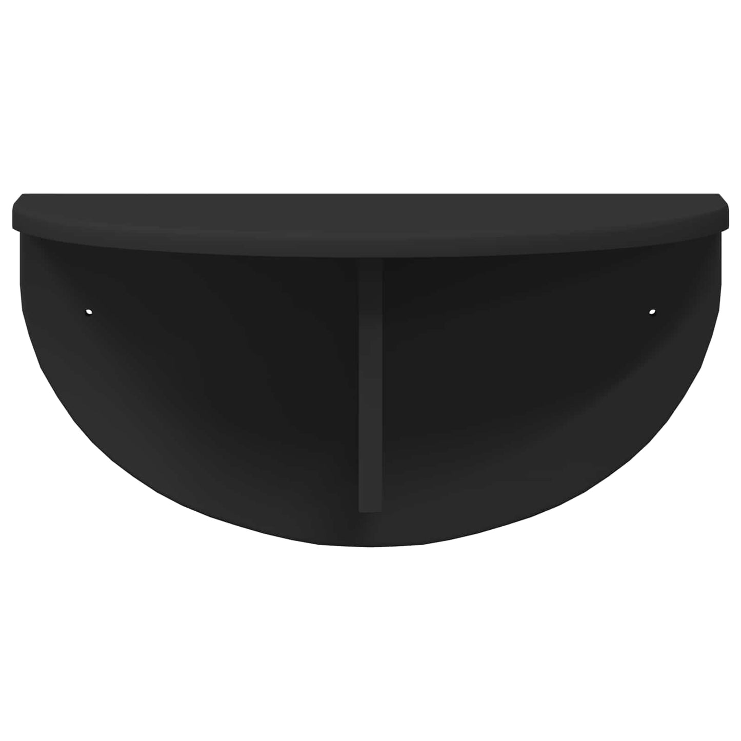 Wall Shelf 2 pcs Black 48 x 24 x 24 cm Engineered Wood
