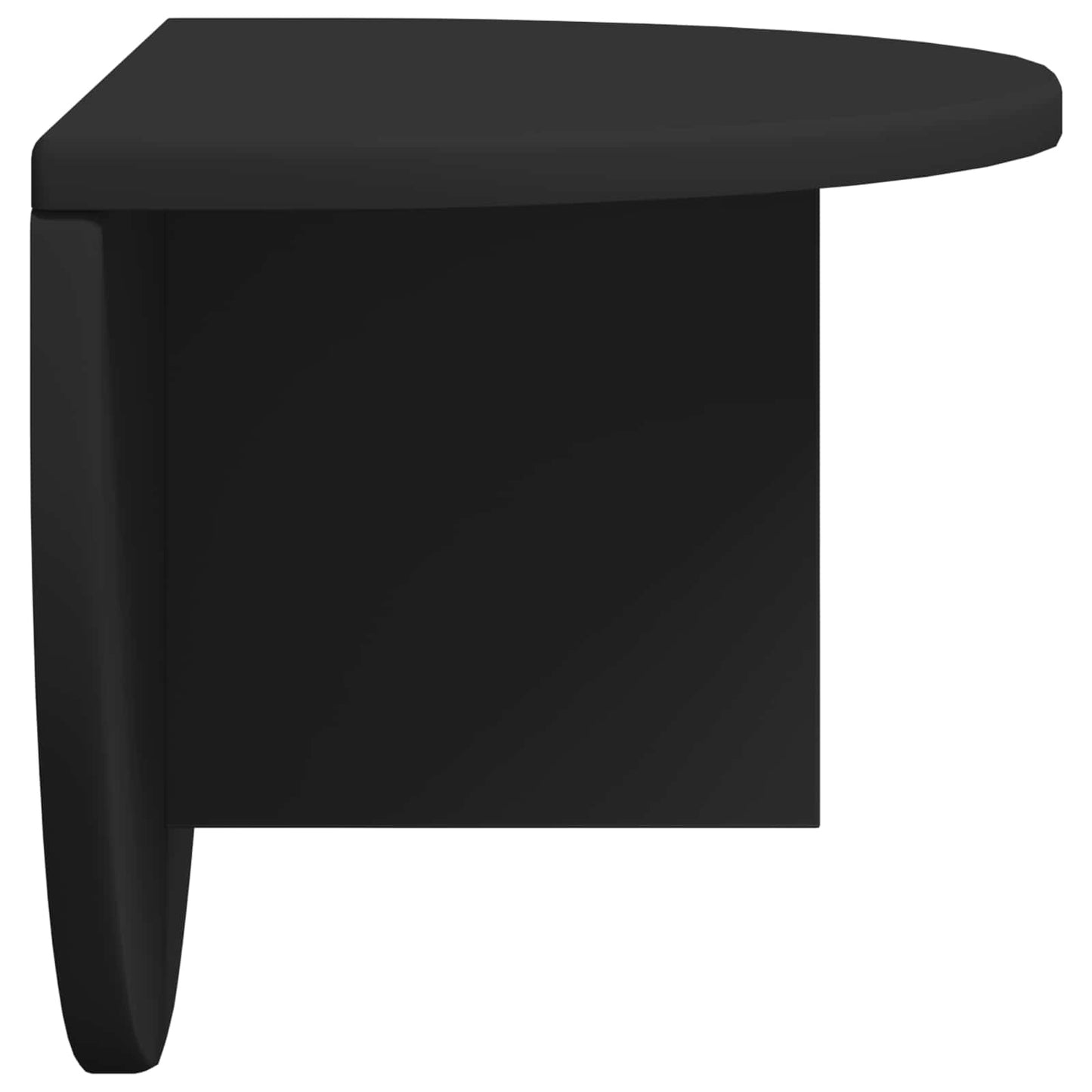 Wall Shelf 2 pcs Black 48 x 24 x 24 cm Engineered Wood