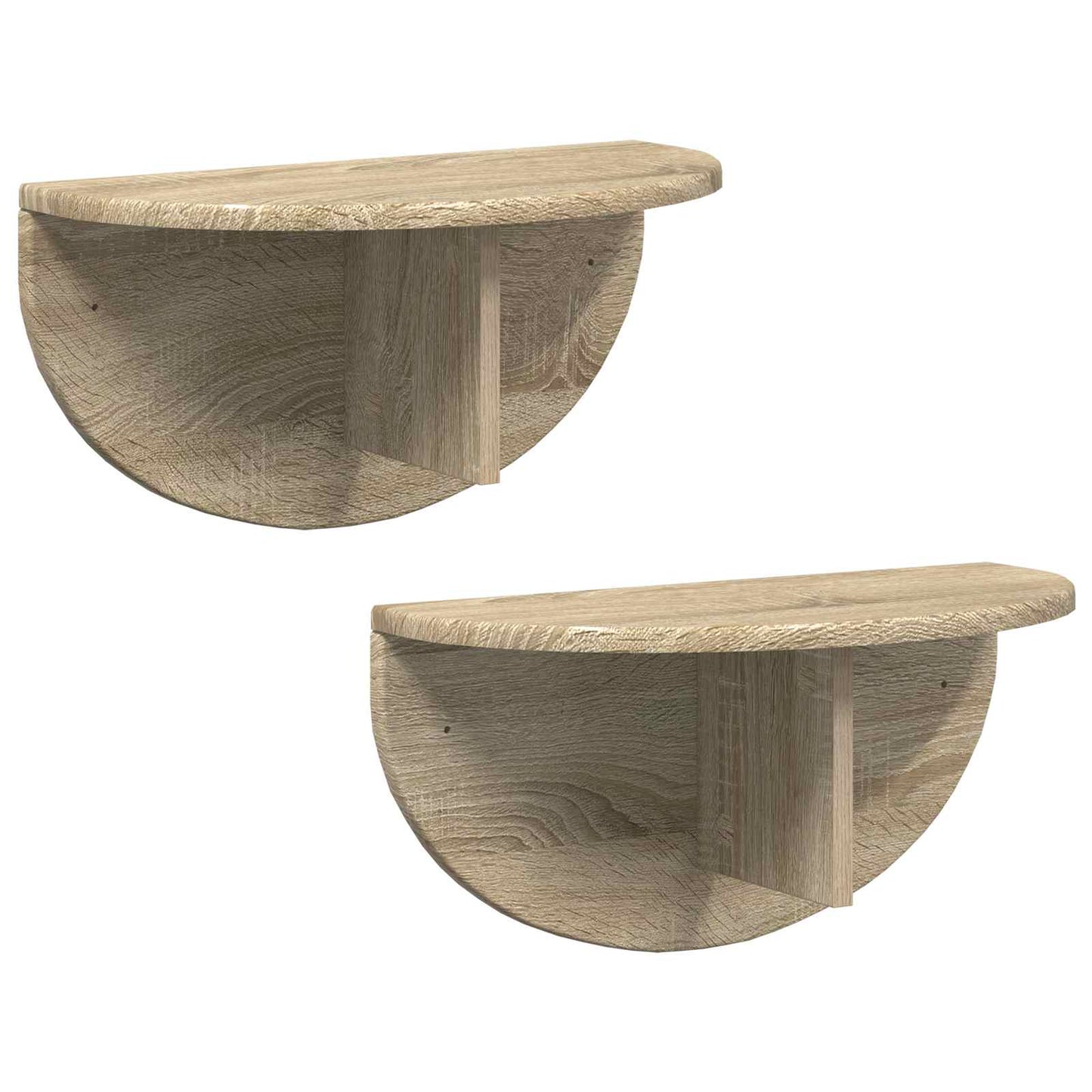 Wall Shelf 2 pcs Sonoma Oak 48 x 24 x 24 cm Engineered Wood