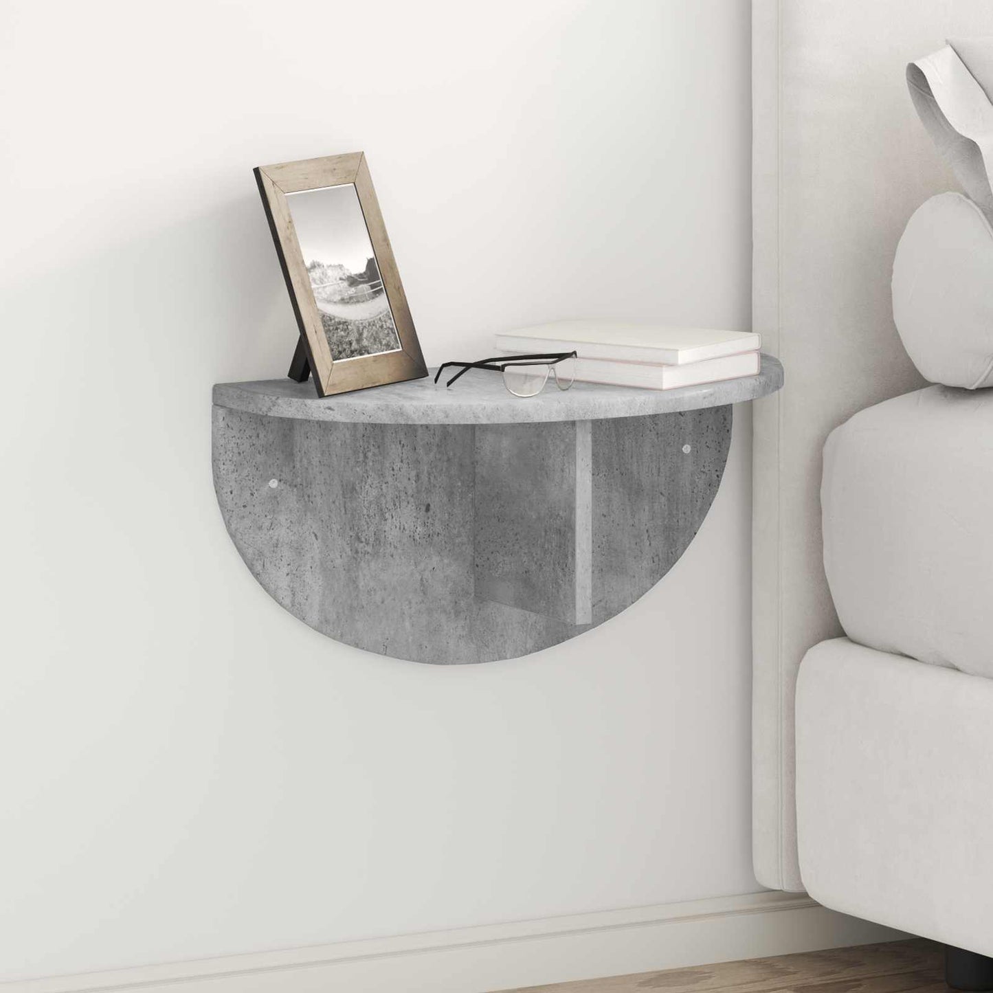 Wall Shelf Concrete Grey 48 x 24 x 24 cm Engineered Wood