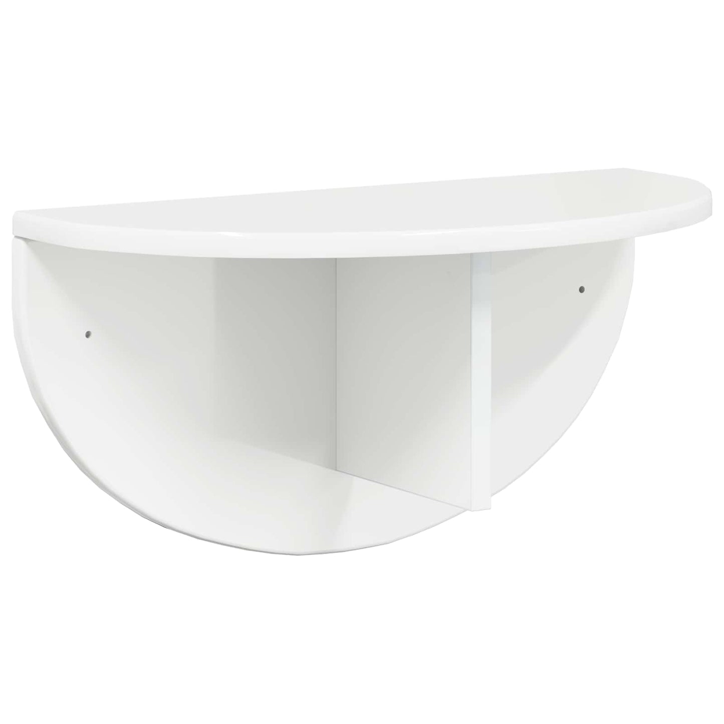 Wall Shelf 2 pcs High Gloss White 48 x 24 x 24 cm
