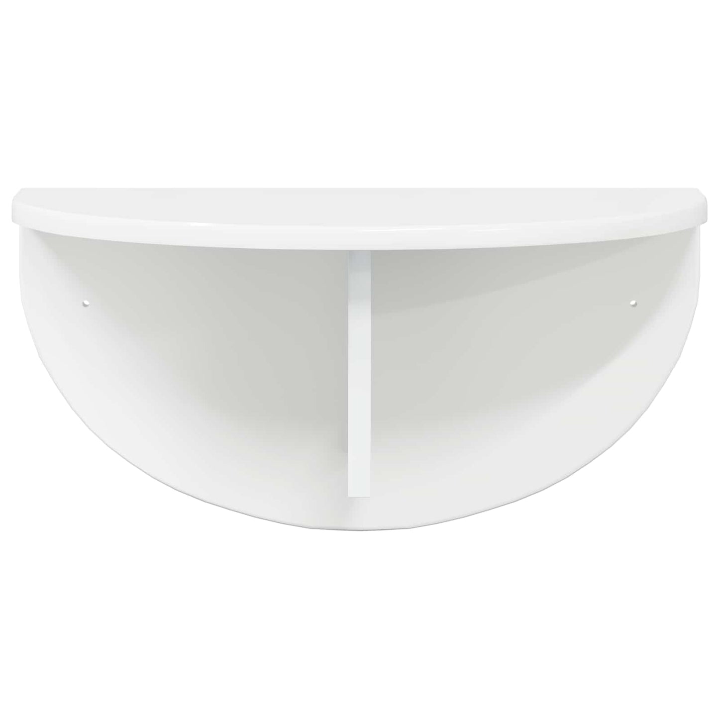 Wall Shelf 2 pcs High Gloss White 48 x 24 x 24 cm