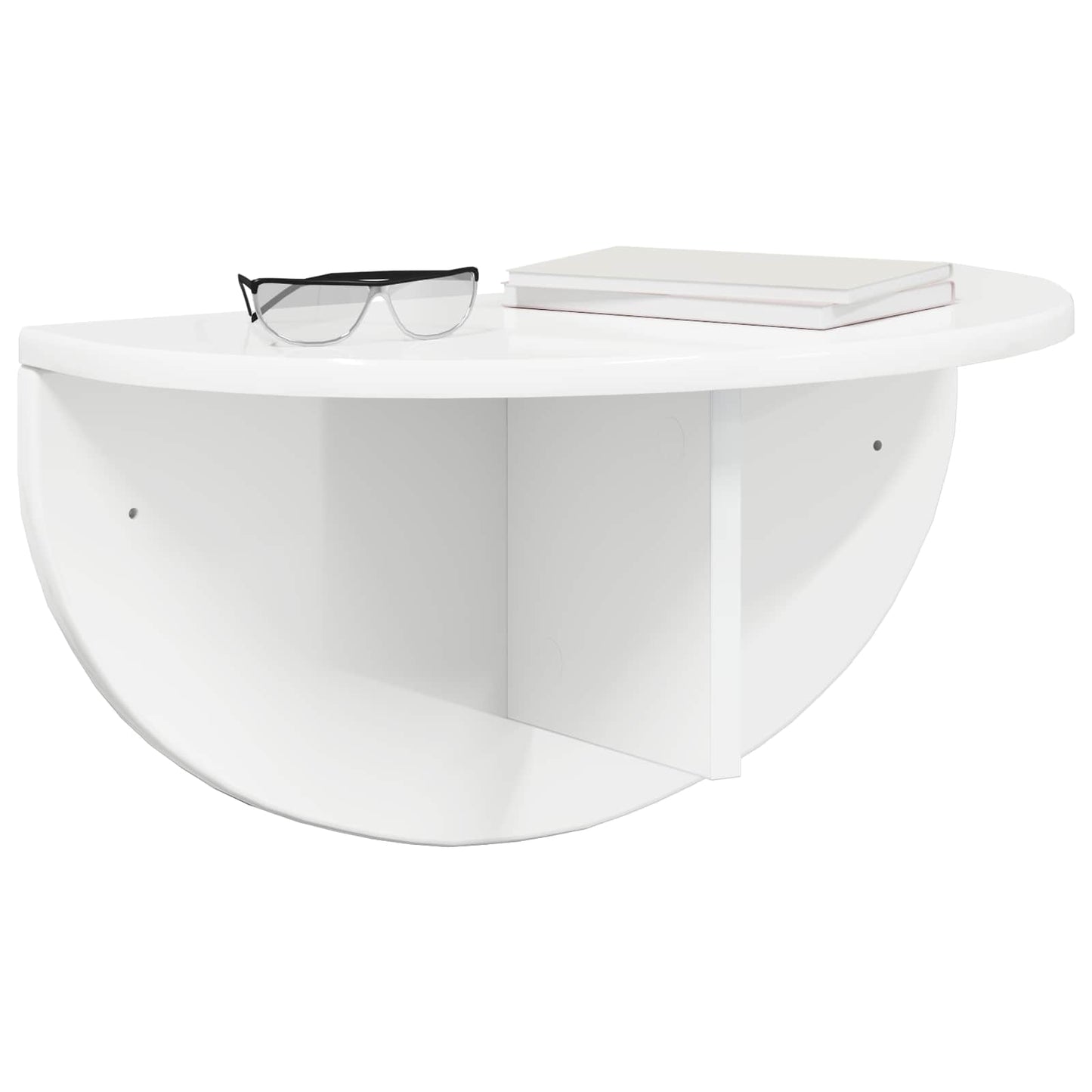 Wall Shelf 2 pcs High Gloss White 48 x 24 x 24 cm