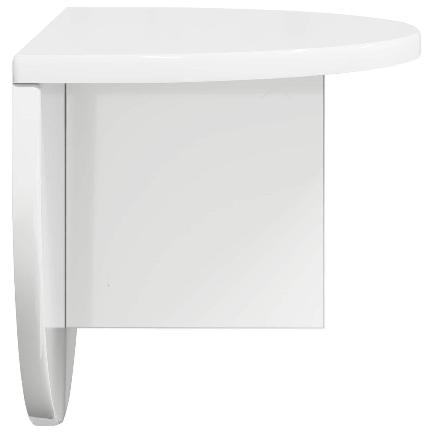 Wall Shelf 2 pcs High Gloss White 48 x 24 x 24 cm