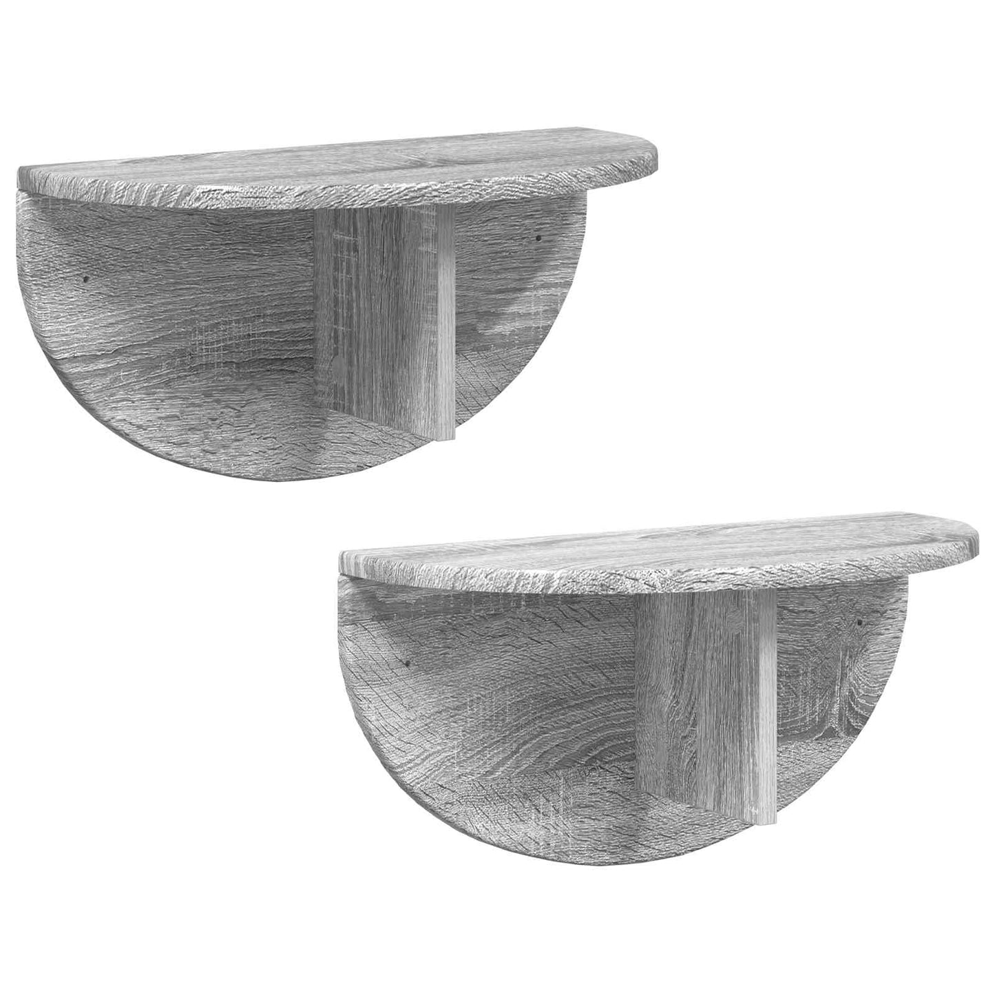 Wall Shelf 2 pcs Grey Sonoma 48 x 24 x 24 cm Engineered Wood