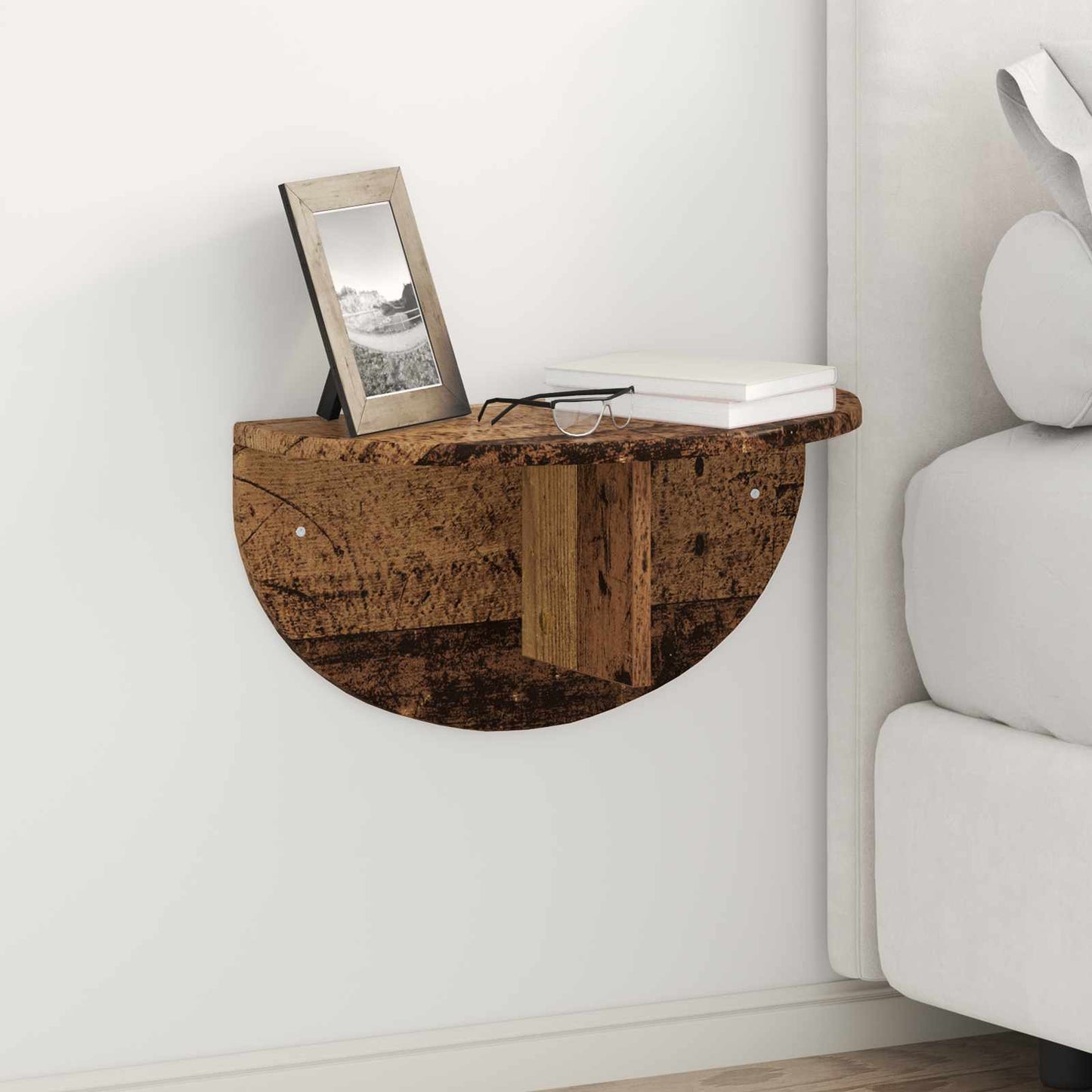 Wall Shelf 2 pcs Old Wood 48 x 24 x 24 cm Engineered Wood