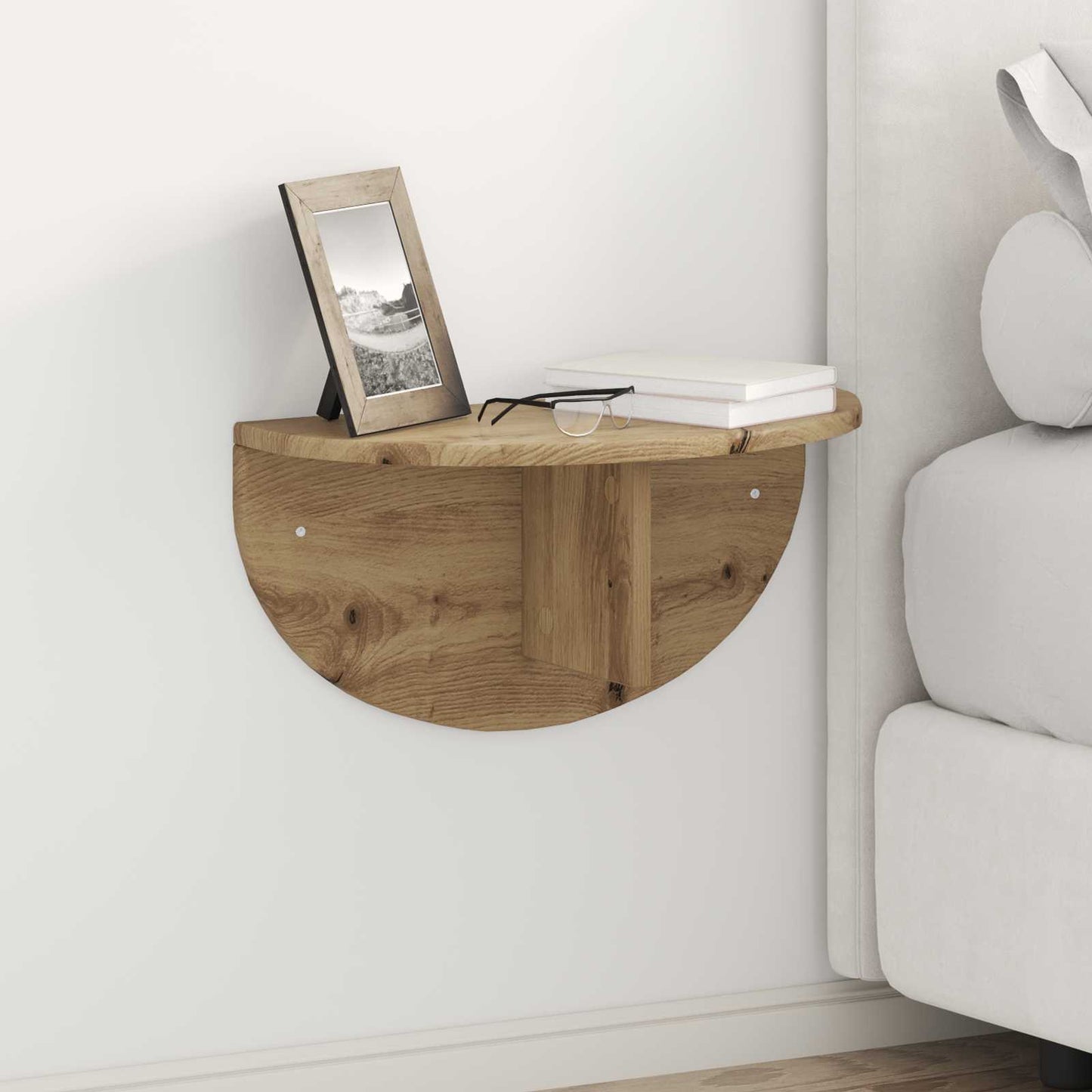 Wall Shelf Wall-Mounted Artisan Oak 48 x 24 x 24 cm