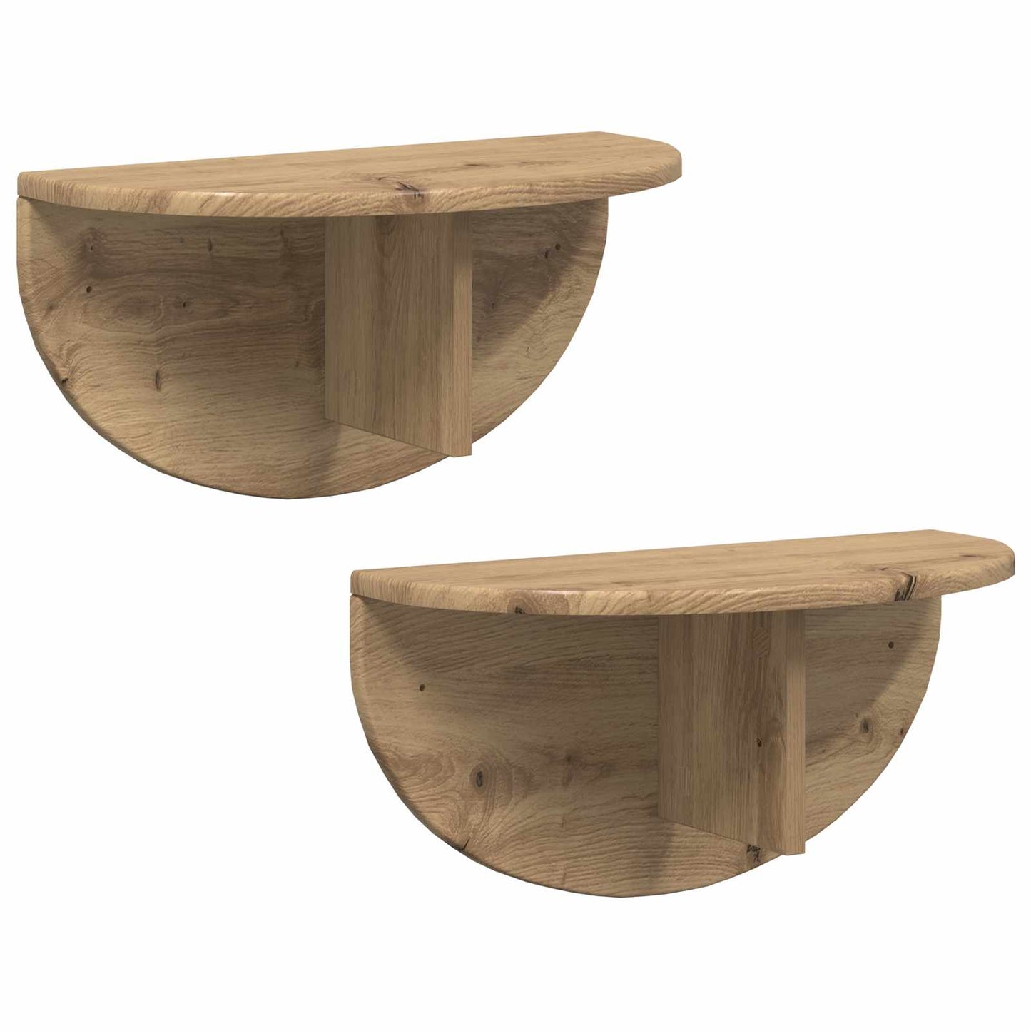 Wall Shelf 2 pcs Artisan Oak 48 x 24 x 24 cm Engineered Wood