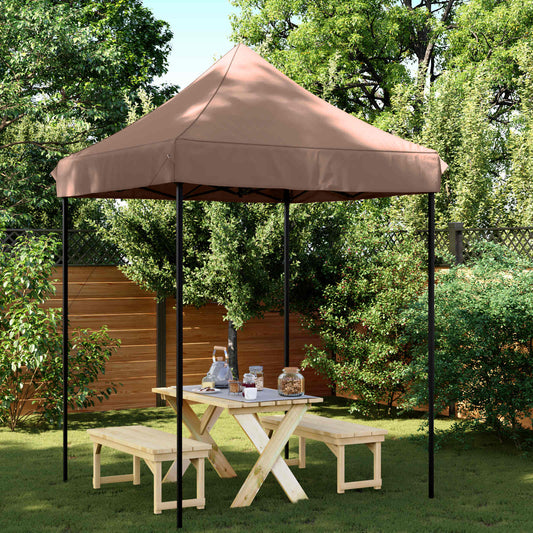Party Tent 200 x 200 x 306 cm Brown Oxford Fabric